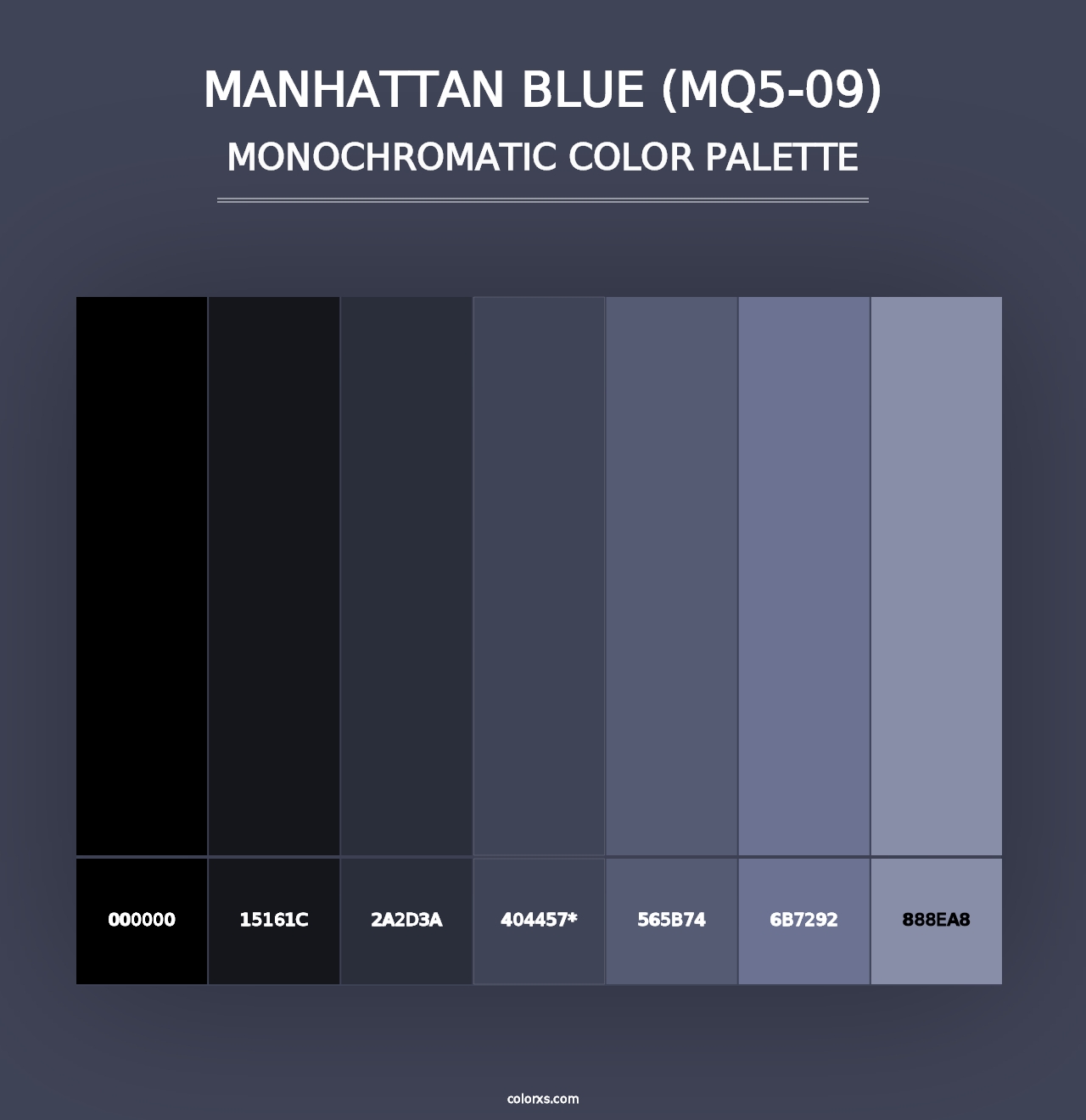 Manhattan Blue (MQ5-09) - Monochromatic Color Palette