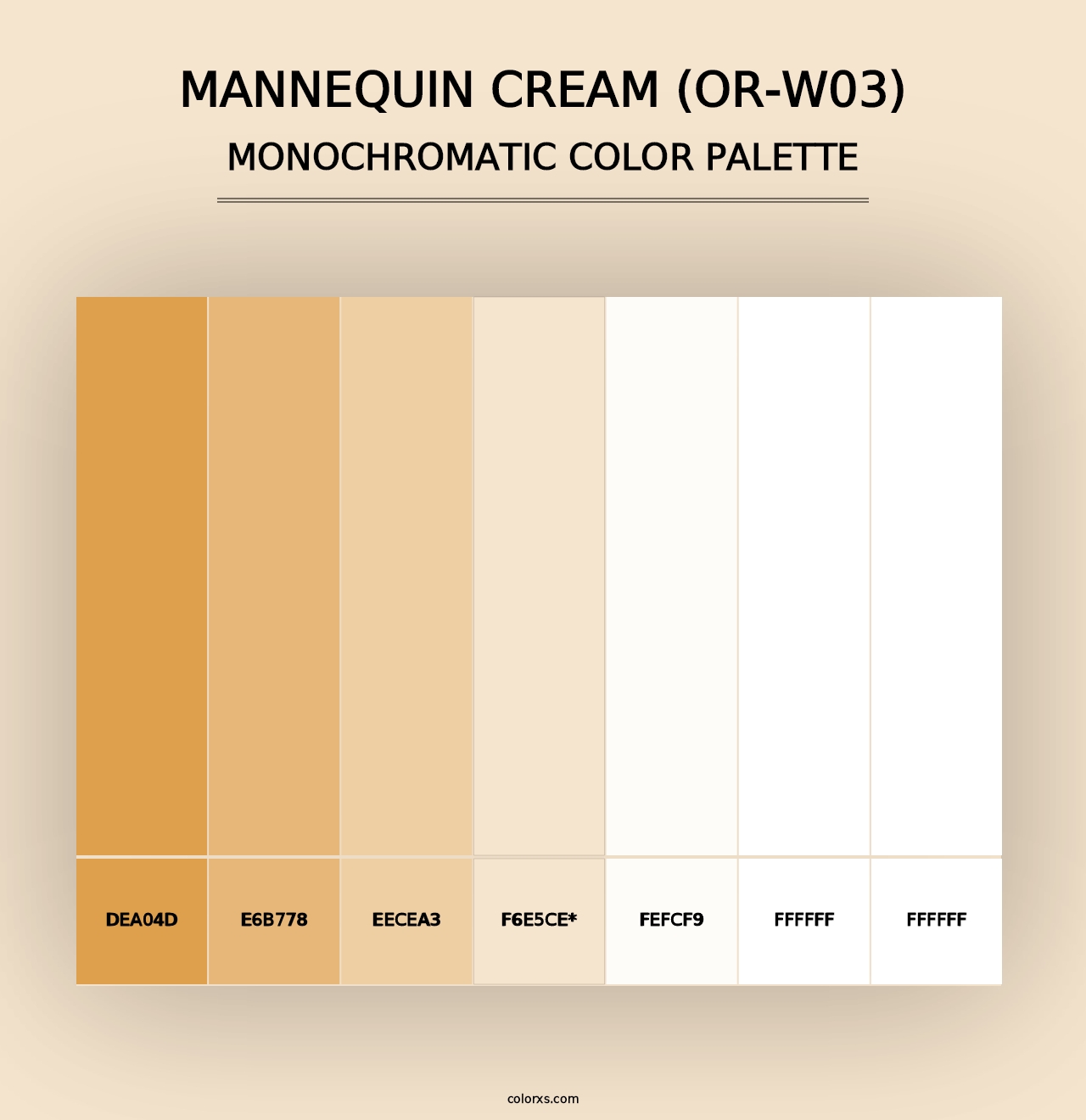 Mannequin Cream (OR-W03) - Monochromatic Color Palette