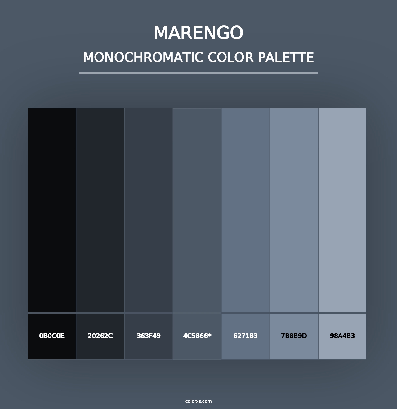 Marengo - Monochromatic Color Palette