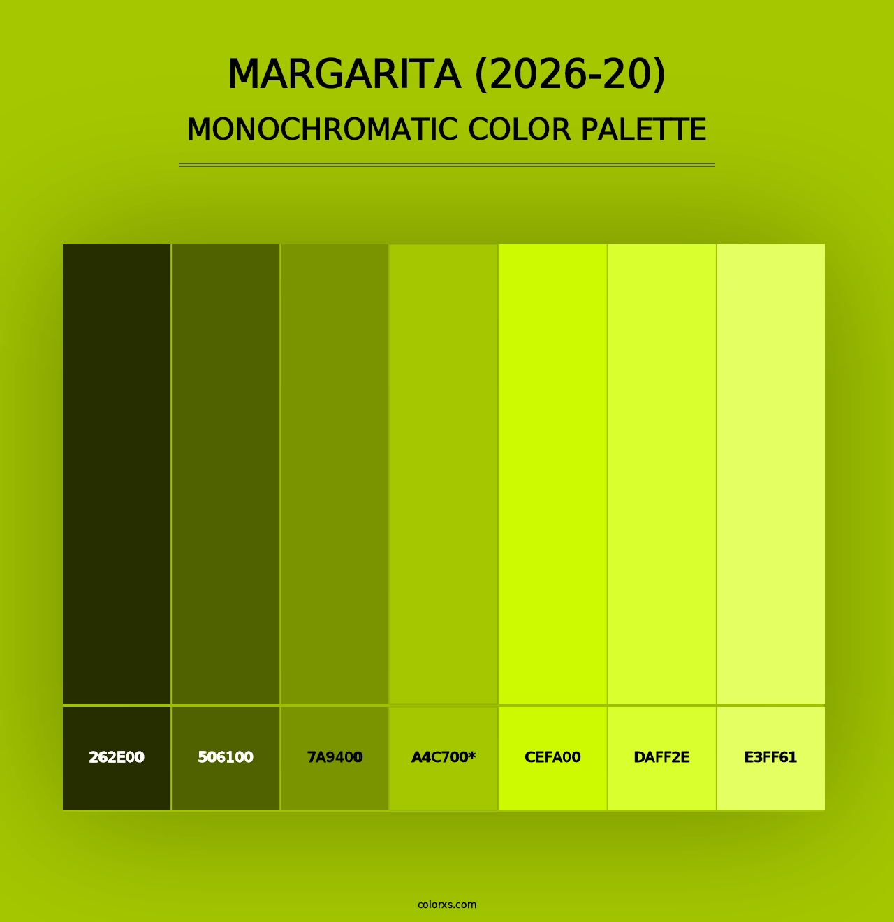 Margarita (2026-20) - Monochromatic Color Palette