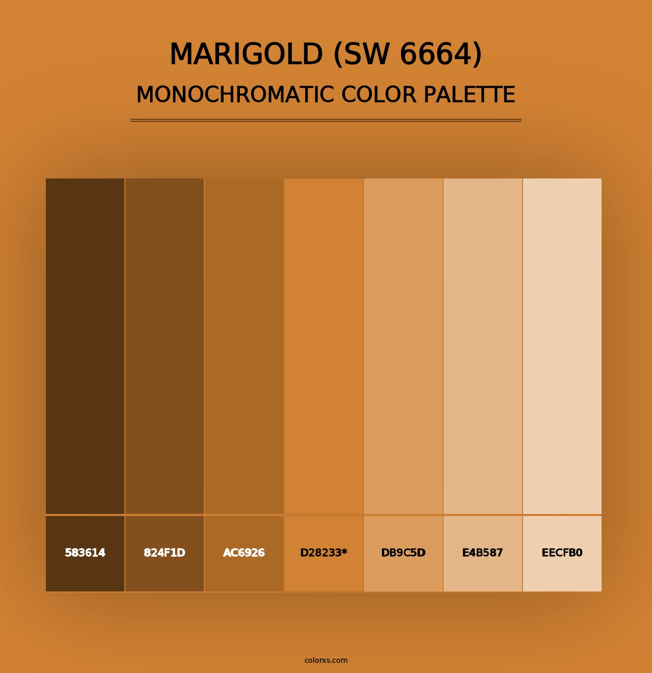 Marigold (SW 6664) - Monochromatic Color Palette