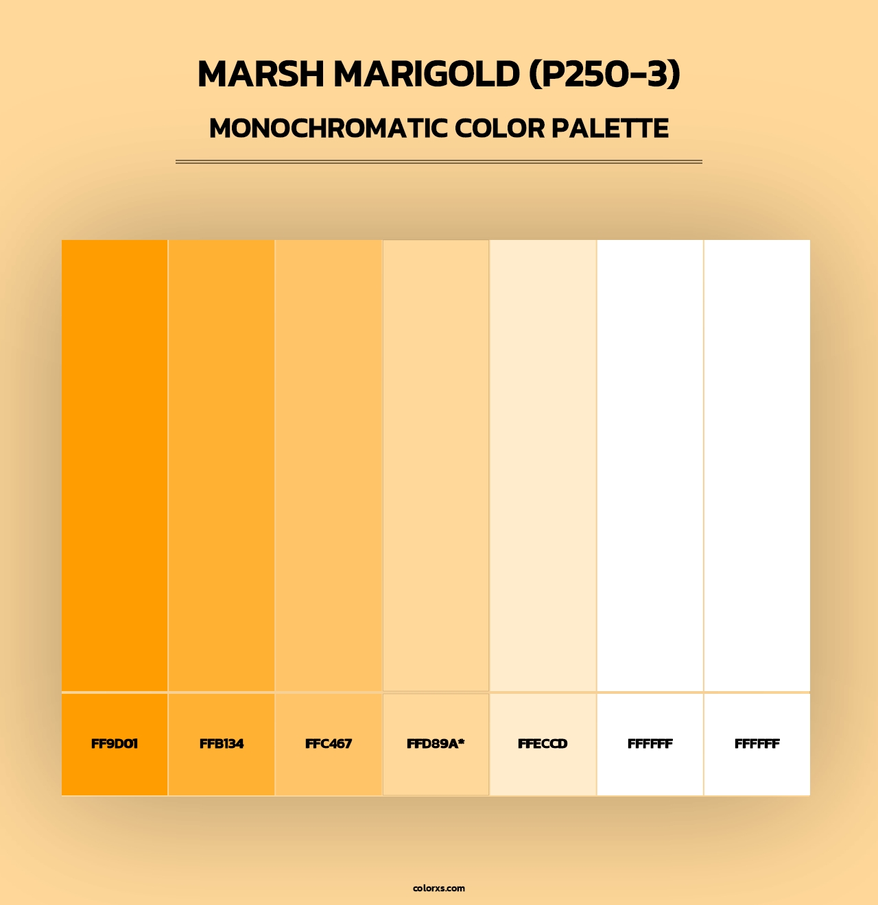 Marsh Marigold (P250-3) - Monochromatic Color Palette