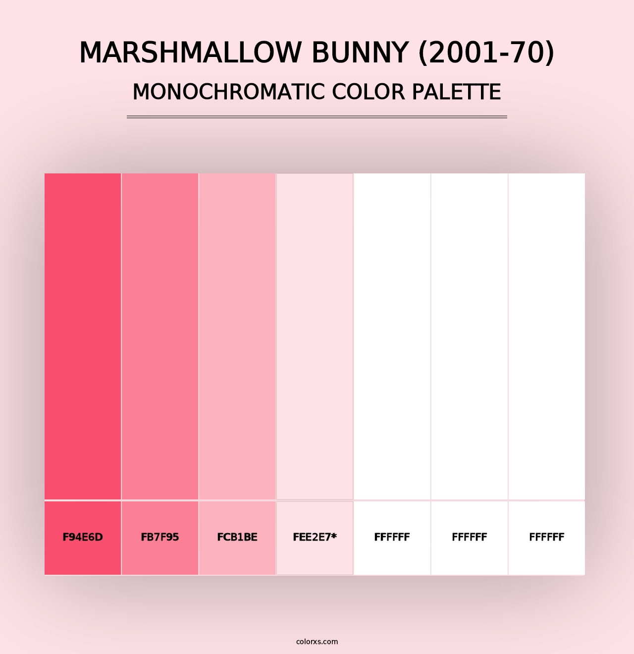 Marshmallow Bunny (2001-70) - Monochromatic Color Palette