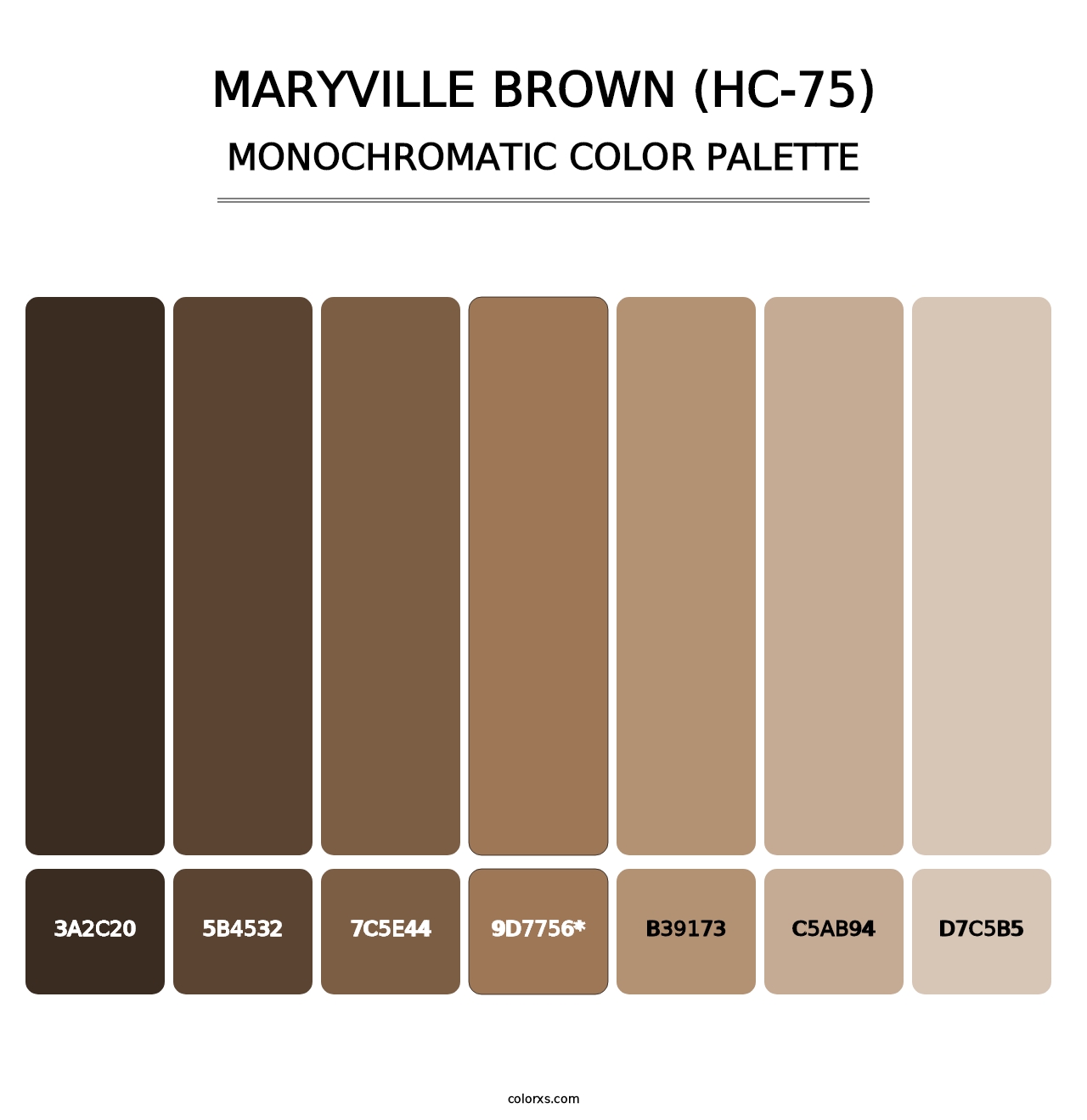 Maryville Brown (HC-75) - Monochromatic Color Palette