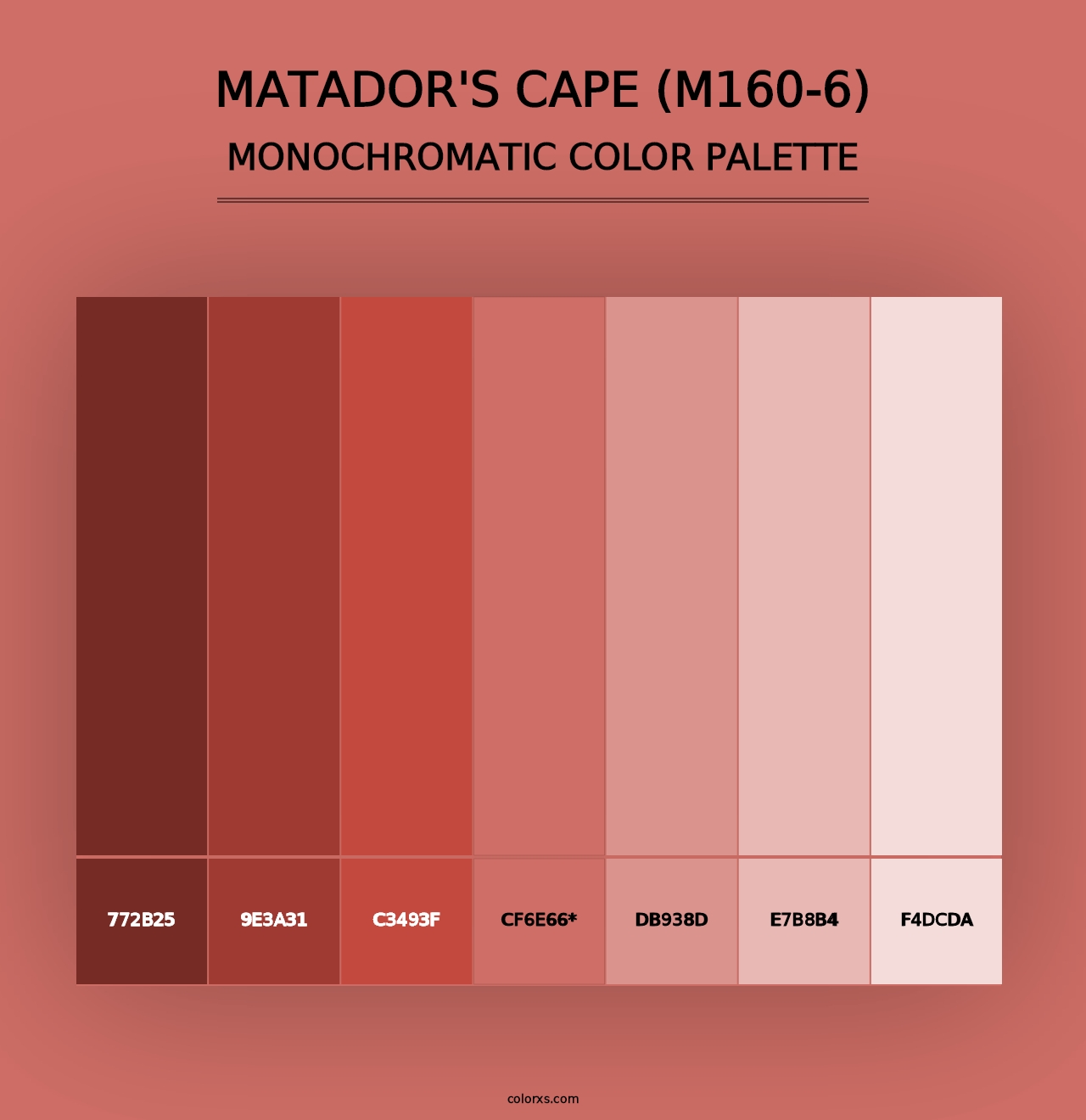 Matador'S Cape (M160-6) - Monochromatic Color Palette