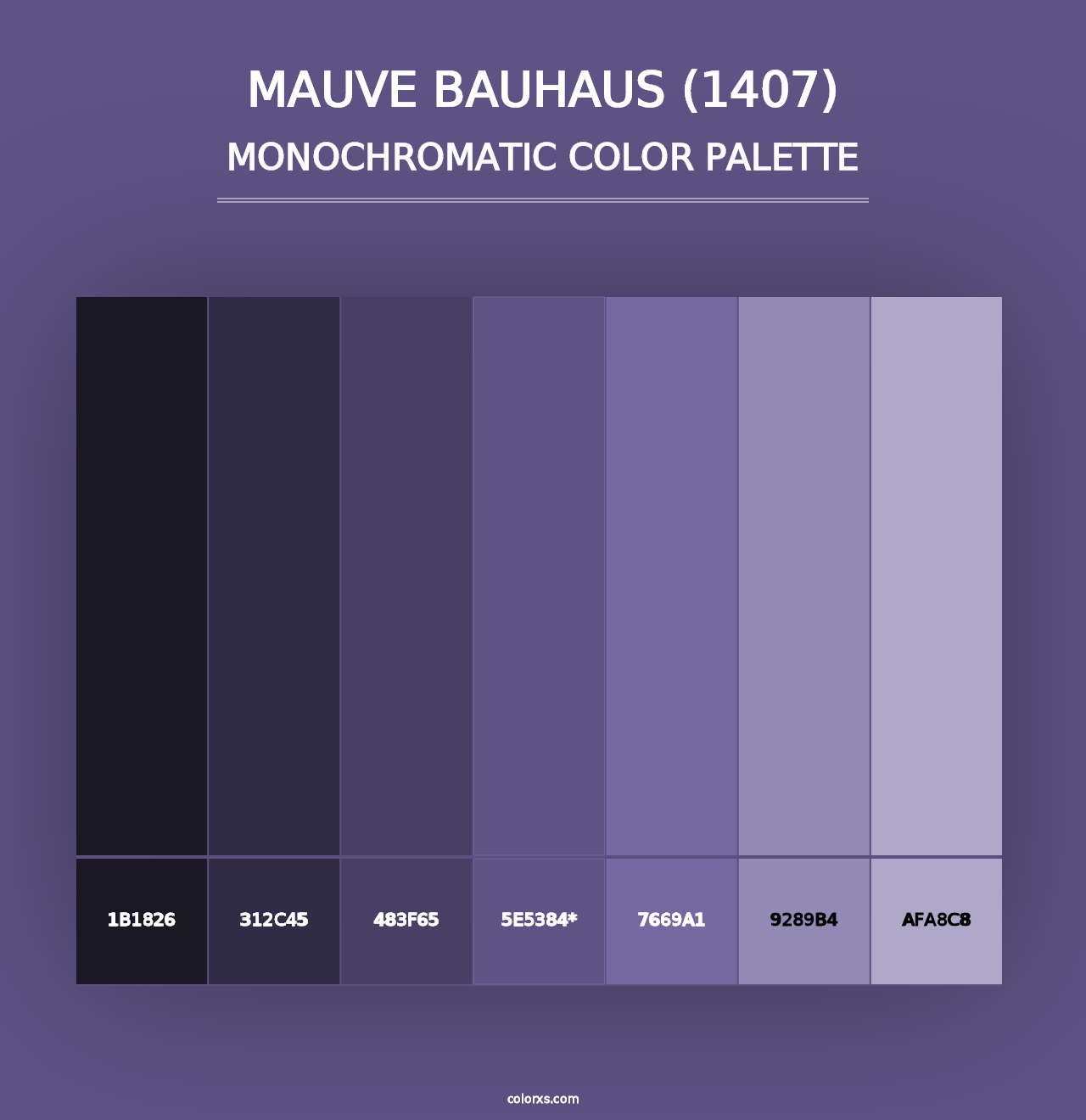 Mauve Bauhaus (1407) - Monochromatic Color Palette