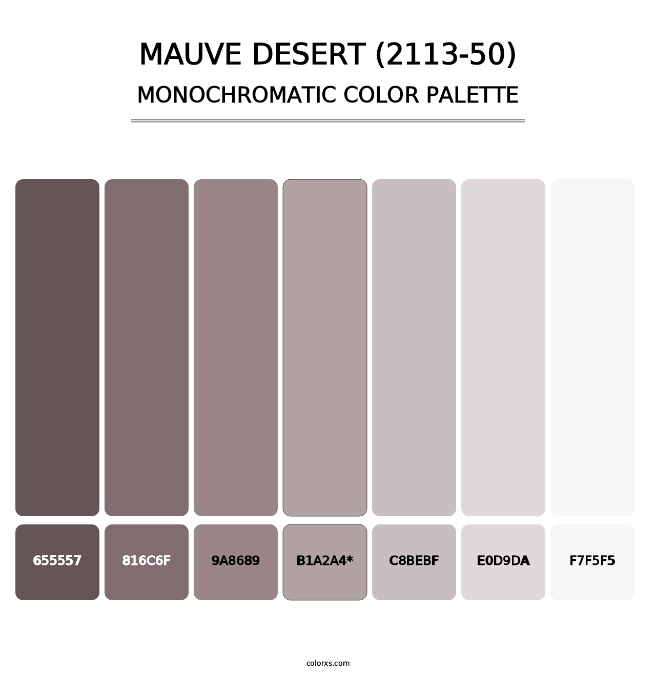 Mauve Desert (2113-50) - Monochromatic Color Palette