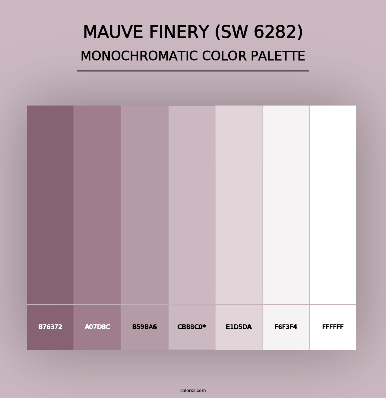 Mauve Finery (SW 6282) - Monochromatic Color Palette