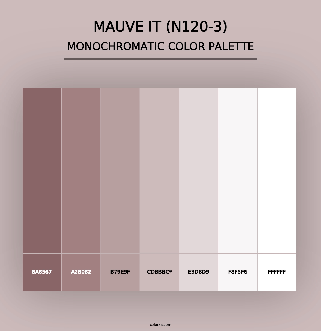 Mauve It (N120-3) - Monochromatic Color Palette