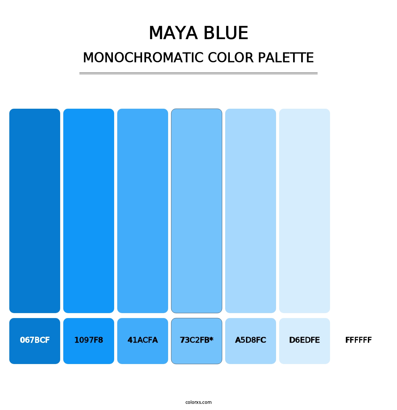 Maya Blue - Monochromatic Color Palette