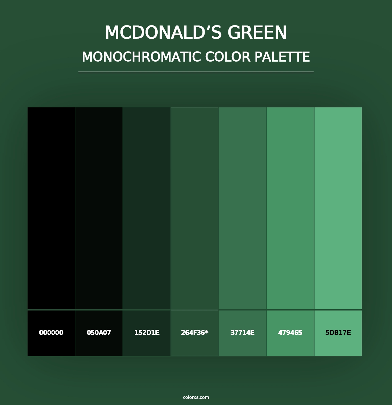 McDonald’s Green - Monochromatic Color Palette