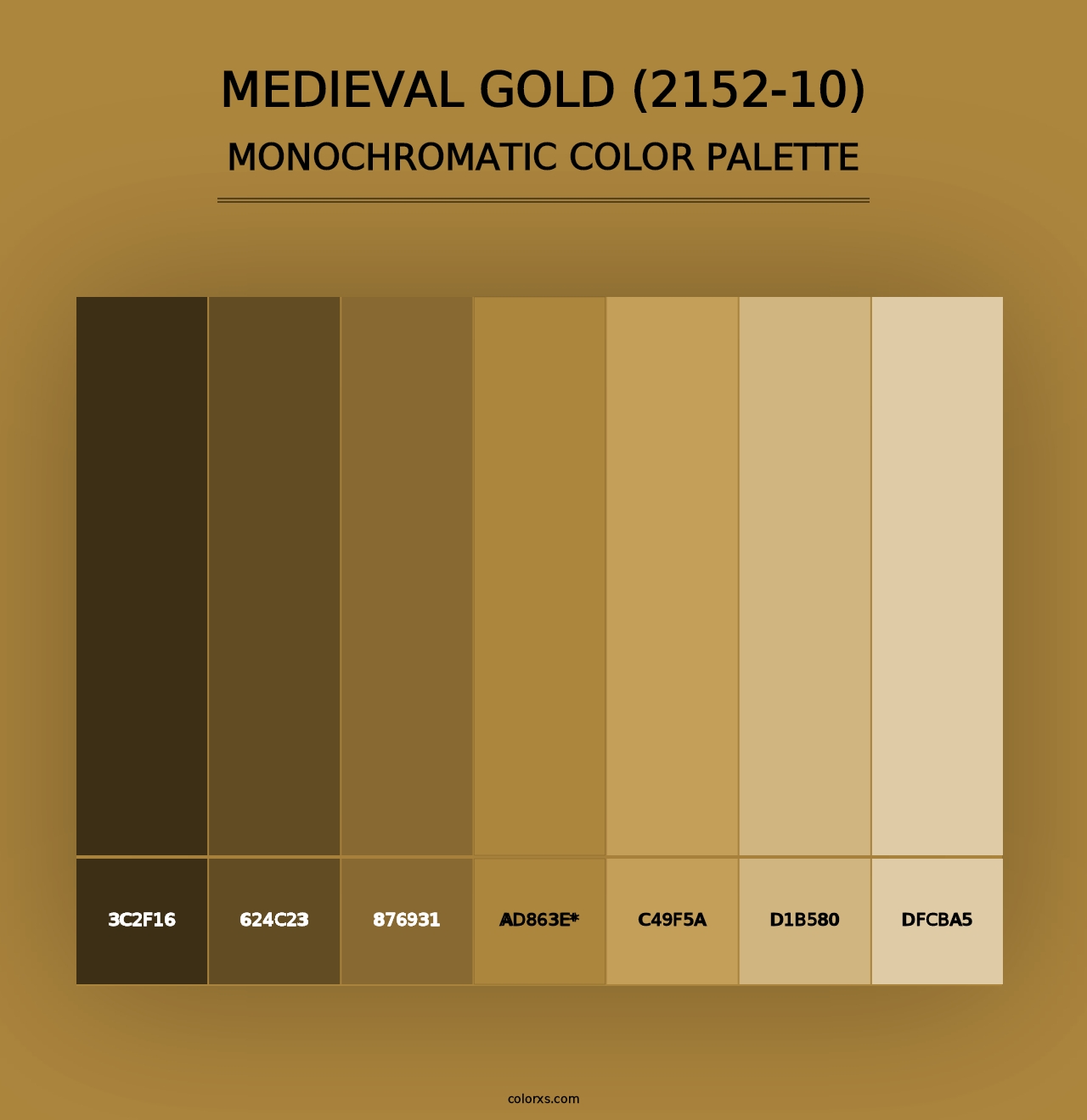 Medieval Gold (2152-10) - Monochromatic Color Palette