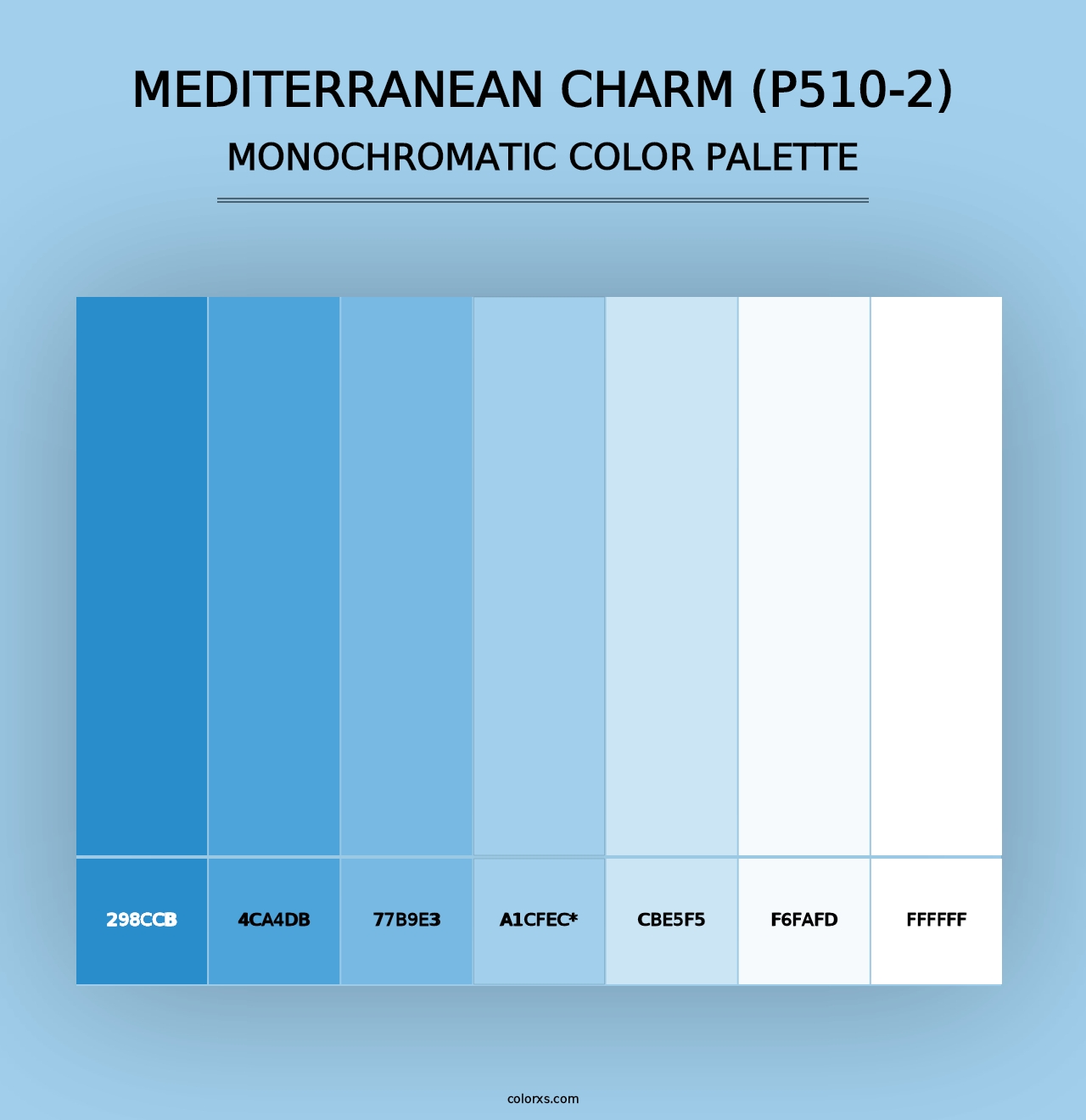 Mediterranean Charm (P510-2) - Monochromatic Color Palette