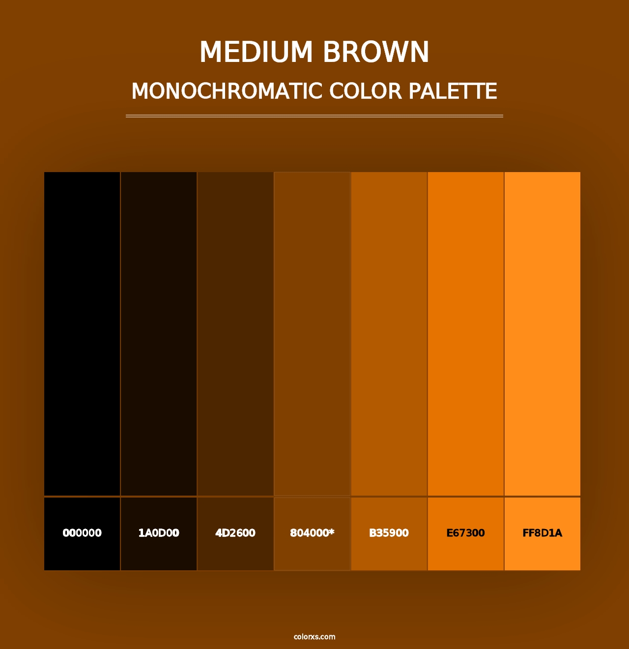 Medium Brown - Monochromatic Color Palette