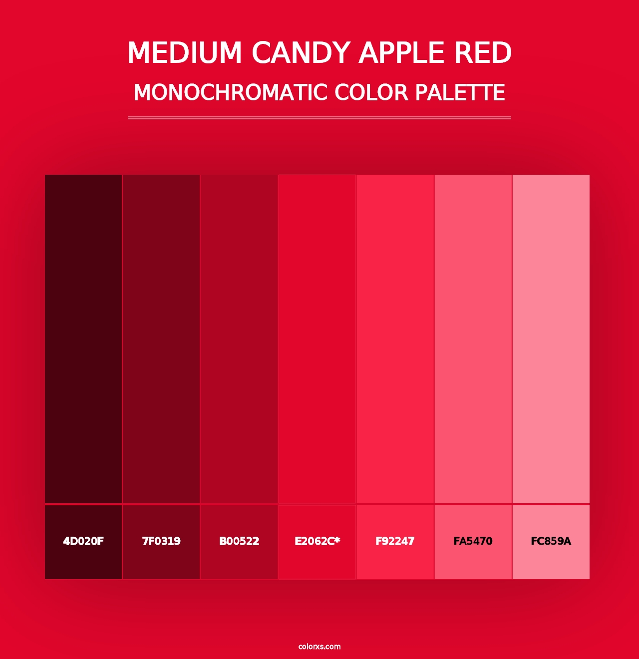 Medium Candy Apple Red - Monochromatic Color Palette