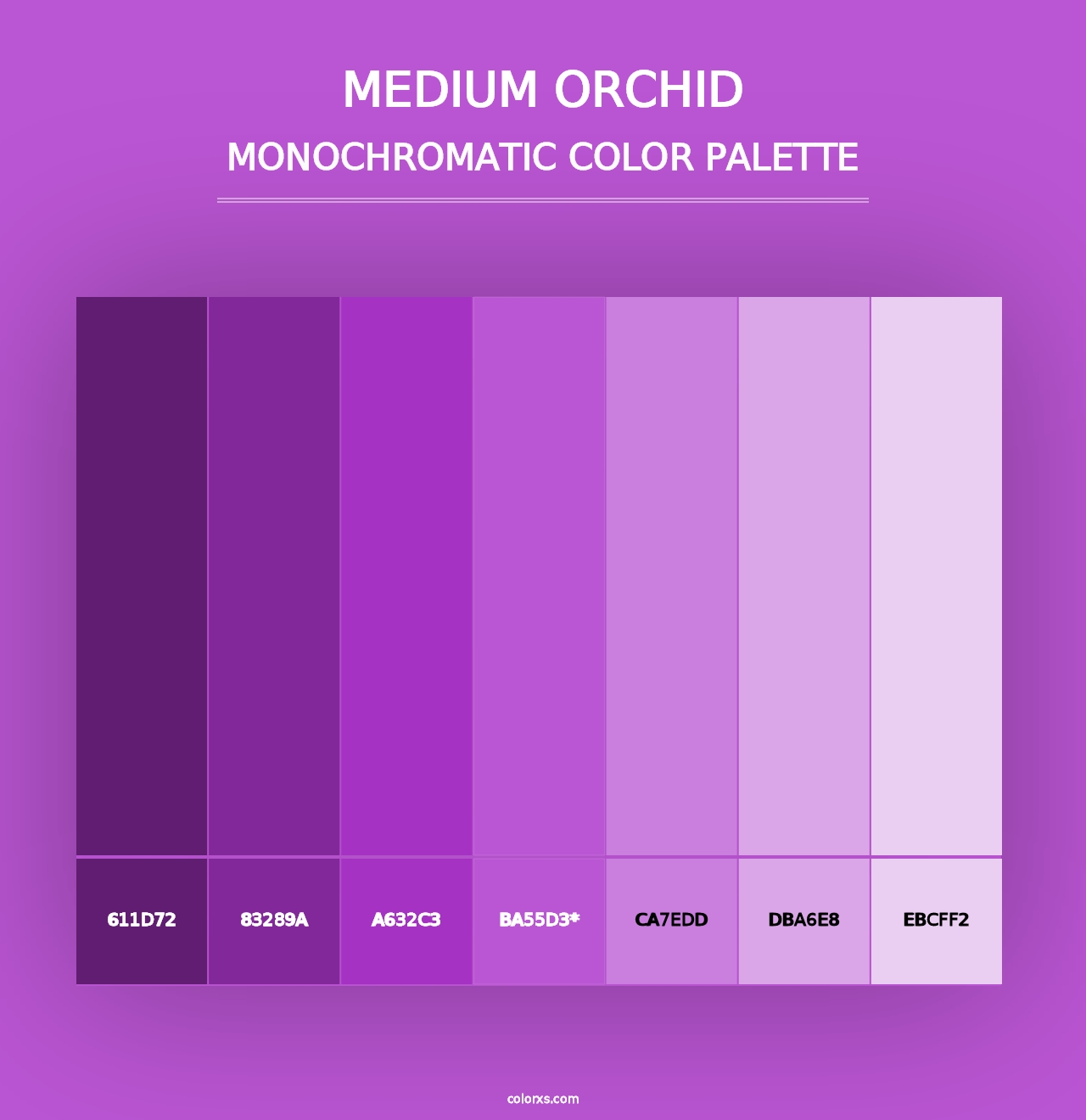 Medium Orchid - Monochromatic Color Palette