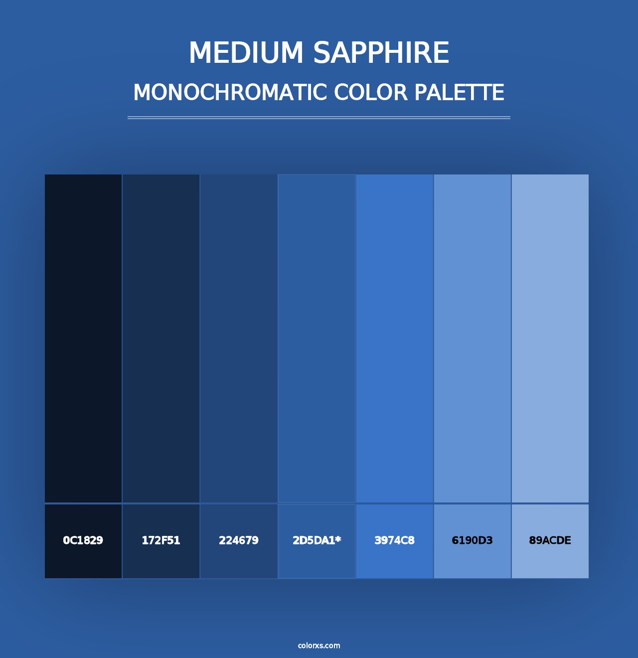 Medium Sapphire - Monochromatic Color Palette