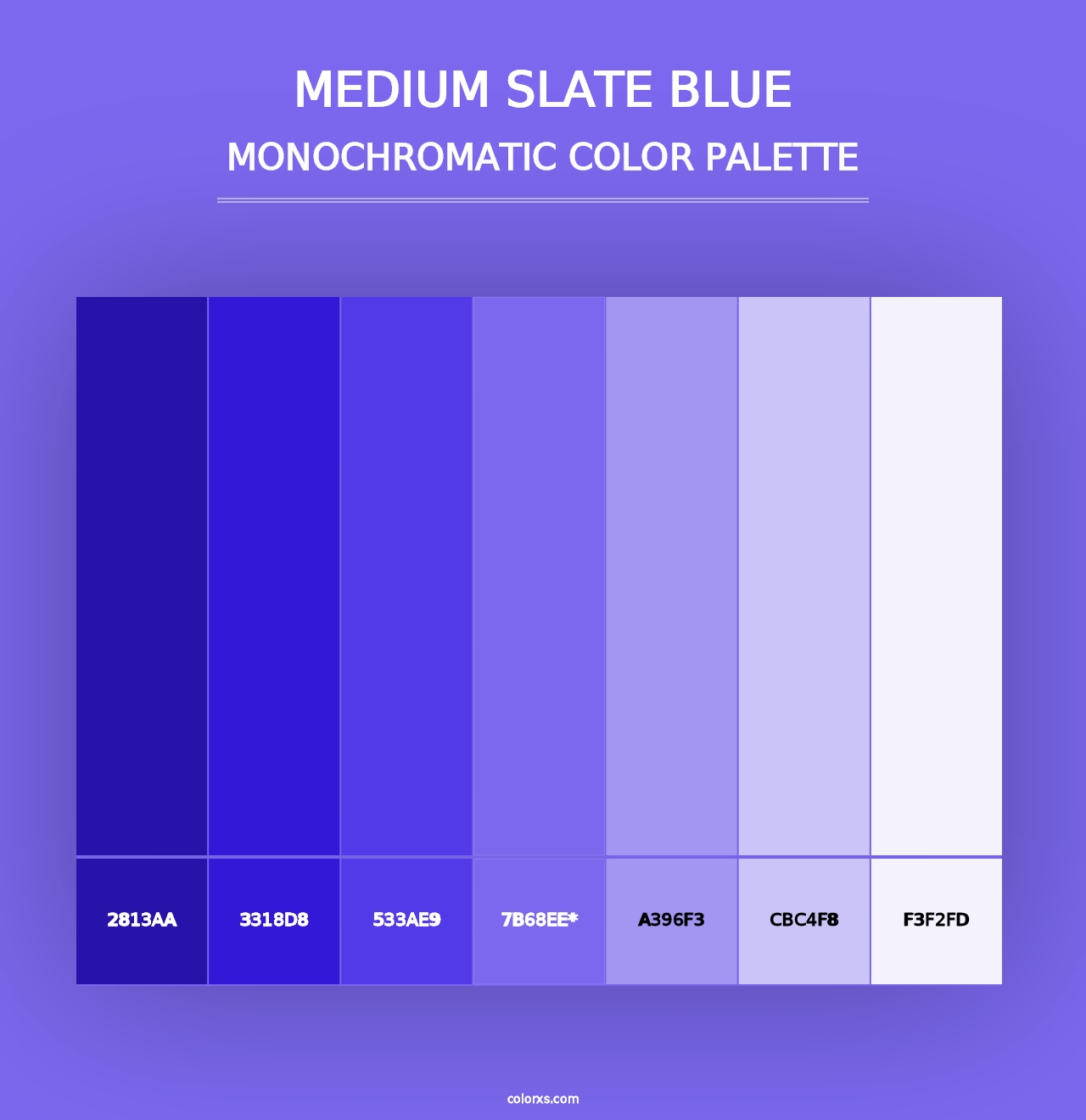 Medium Slate Blue - Monochromatic Color Palette