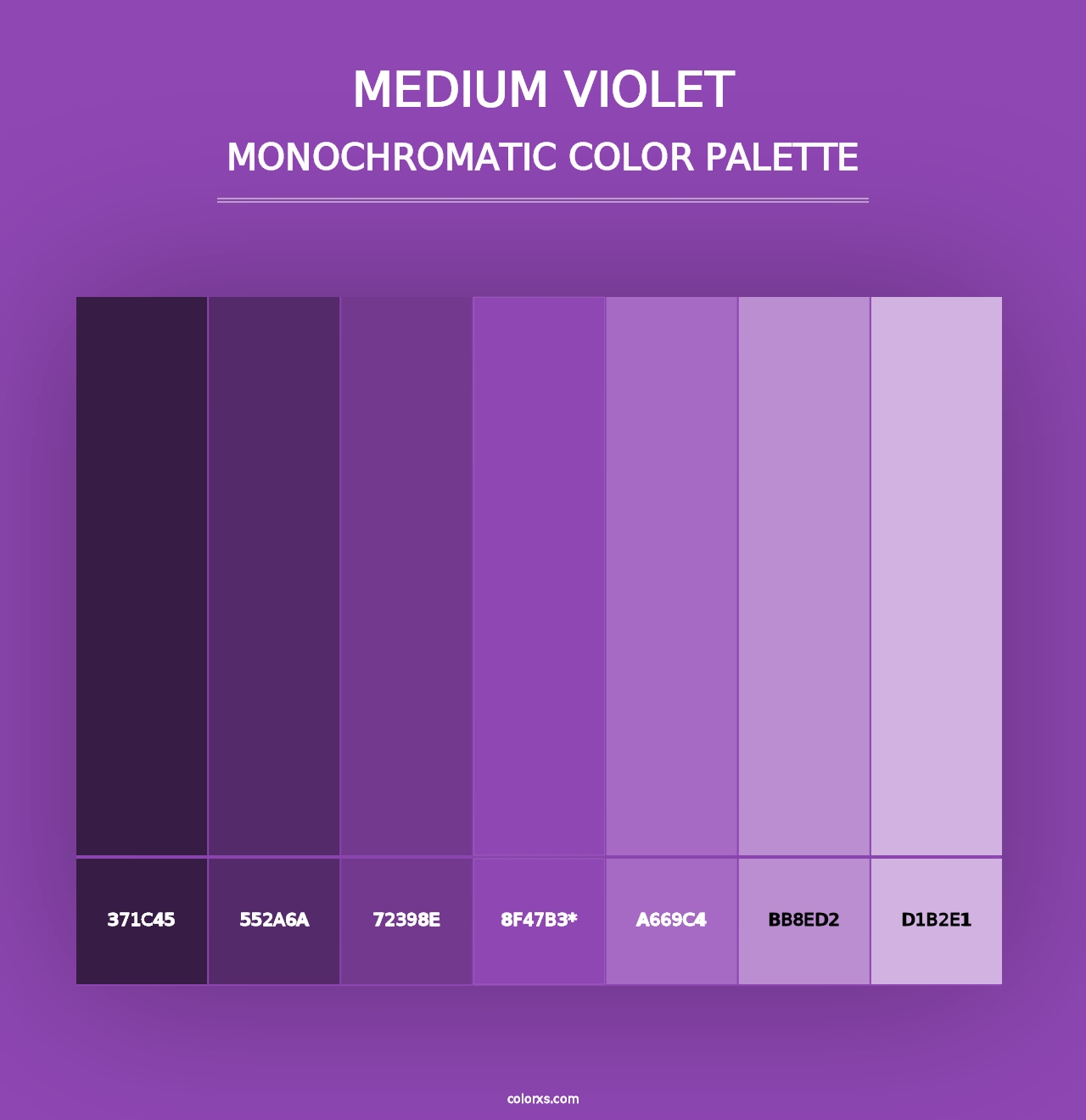 Medium Violet - Monochromatic Color Palette