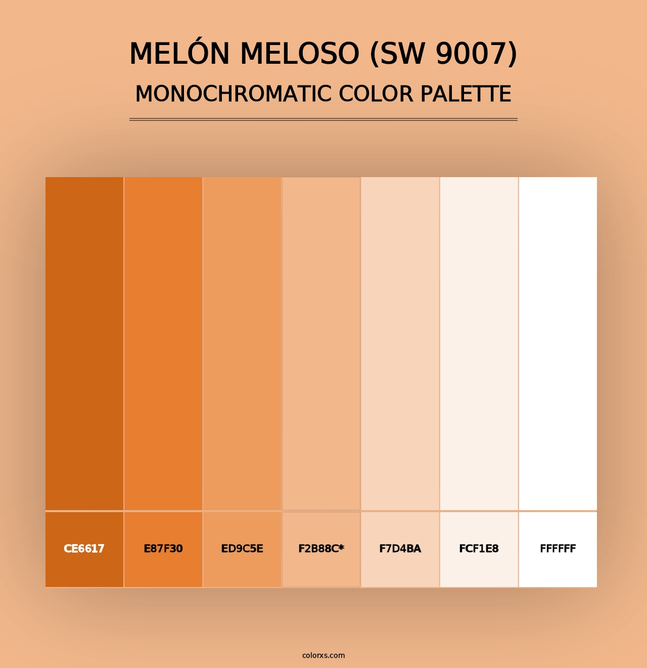 Melón Meloso (SW 9007) - Monochromatic Color Palette