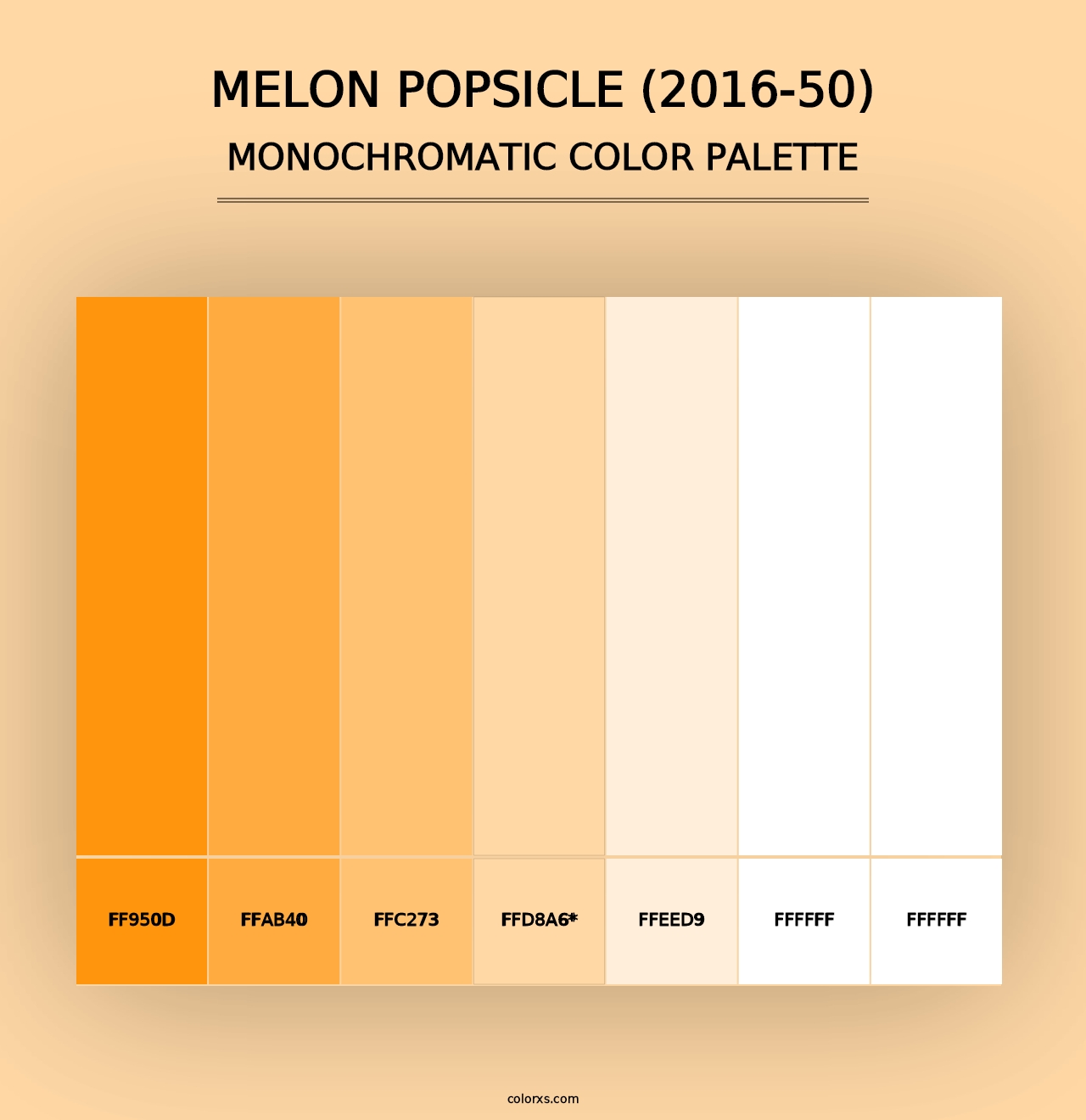 Melon Popsicle (2016-50) - Monochromatic Color Palette