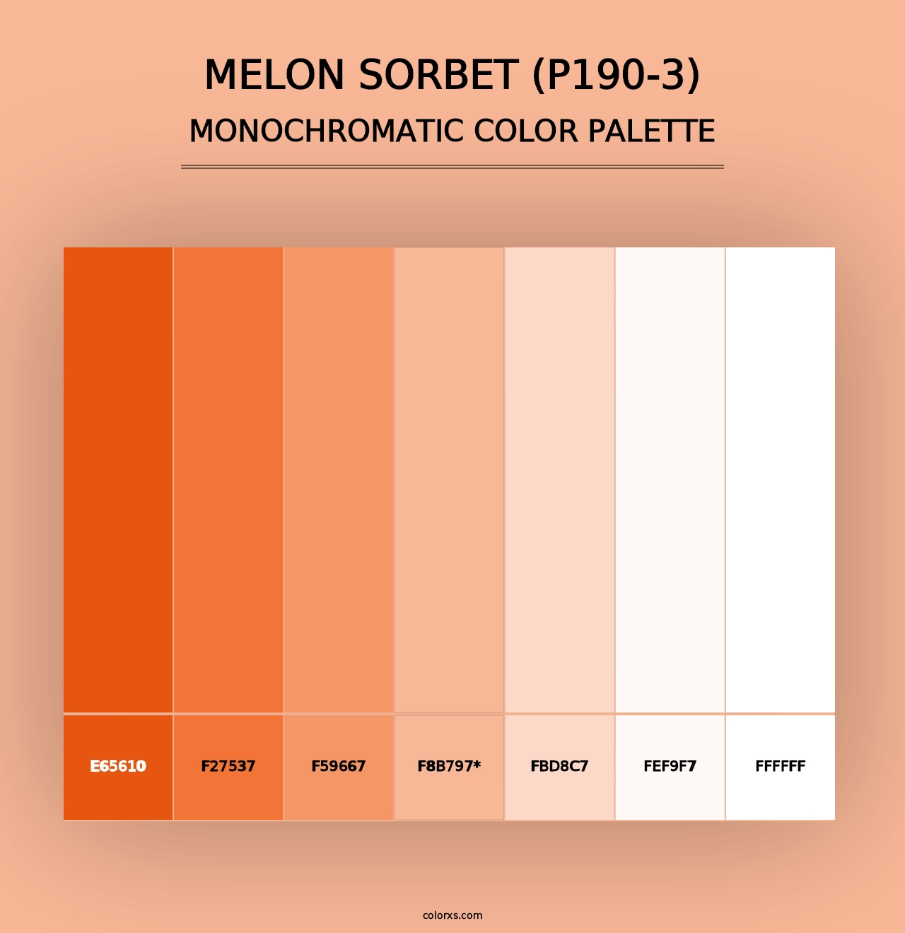 Melon Sorbet (P190-3) - Monochromatic Color Palette