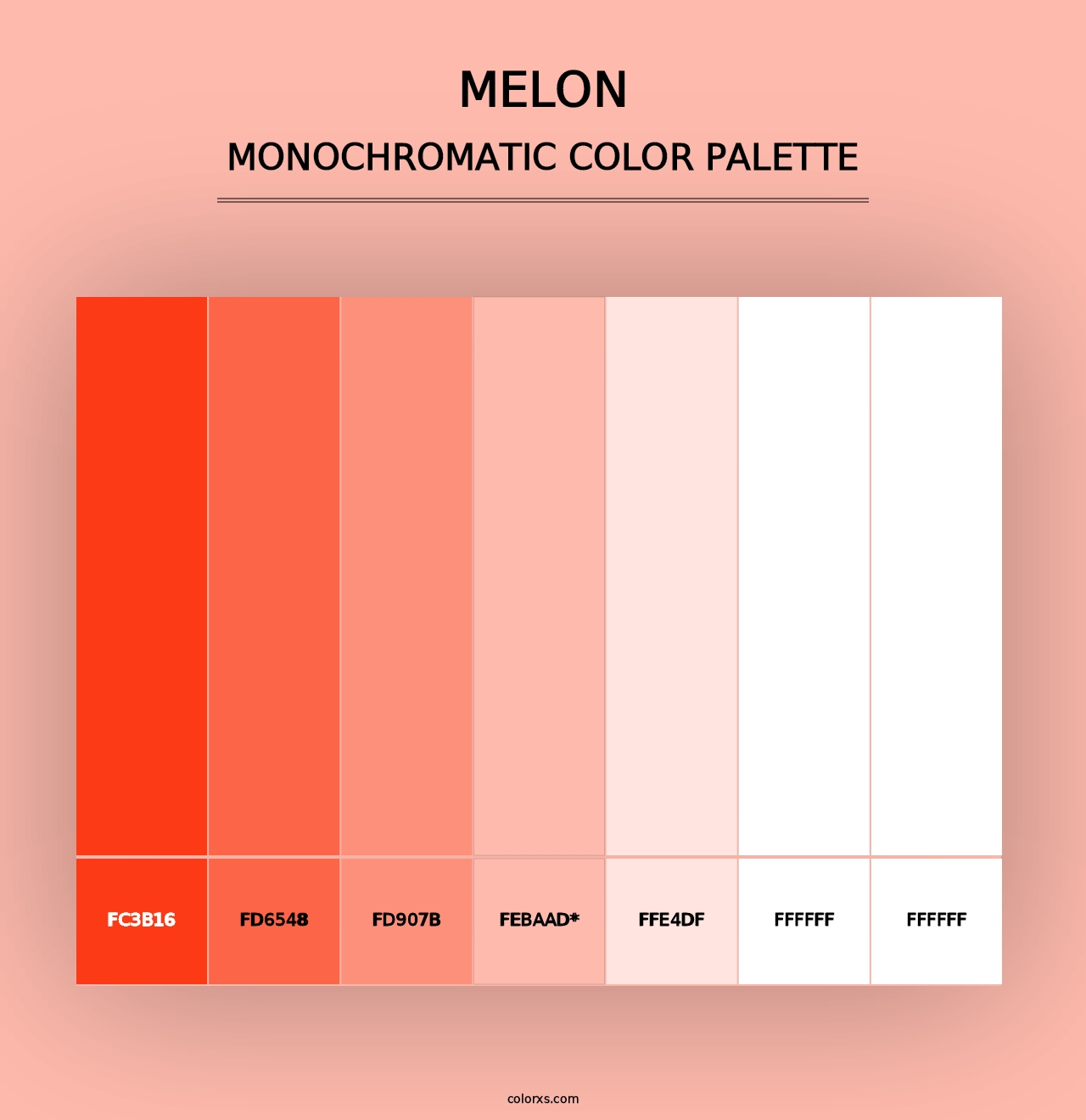 Melon - Monochromatic Color Palette