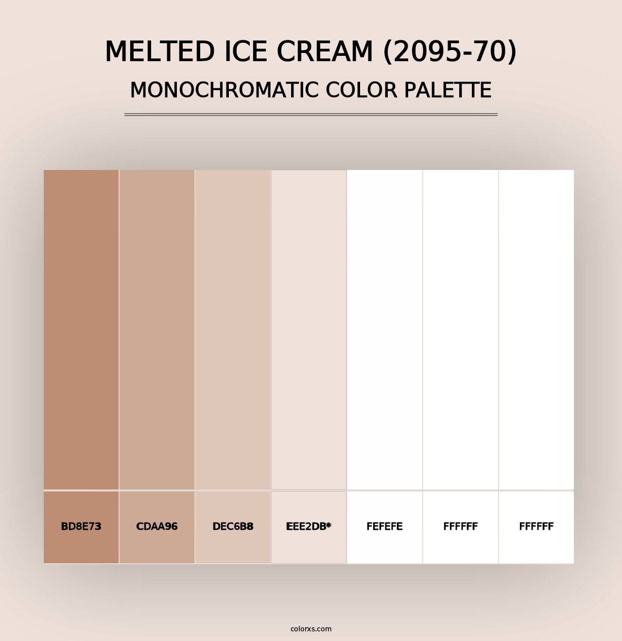 Melted Ice Cream (2095-70) - Monochromatic Color Palette