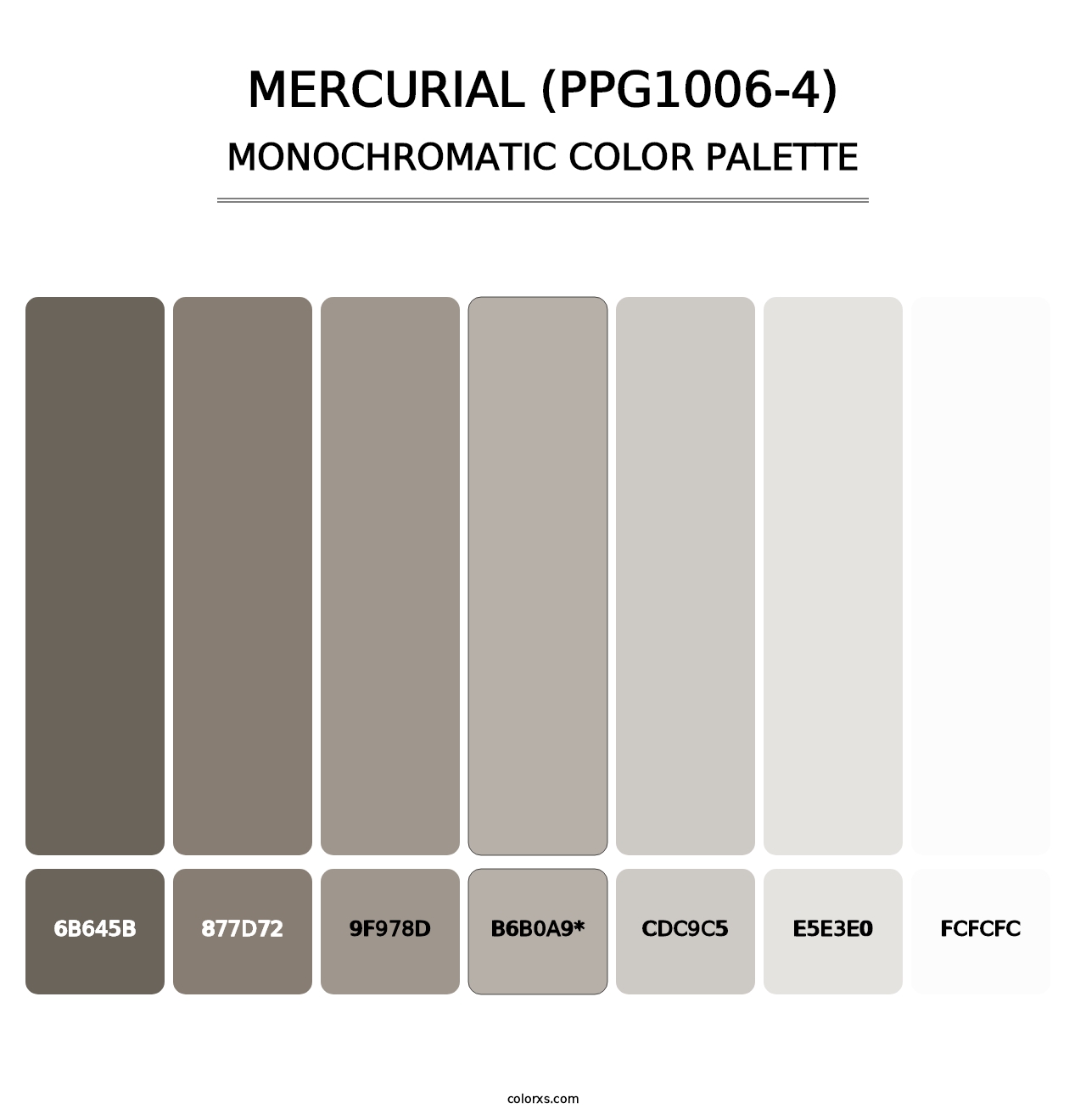 Mercurial (PPG1006-4) - Monochromatic Color Palette