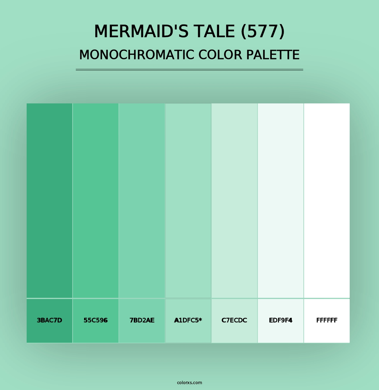 Mermaid's Tale (577) - Monochromatic Color Palette