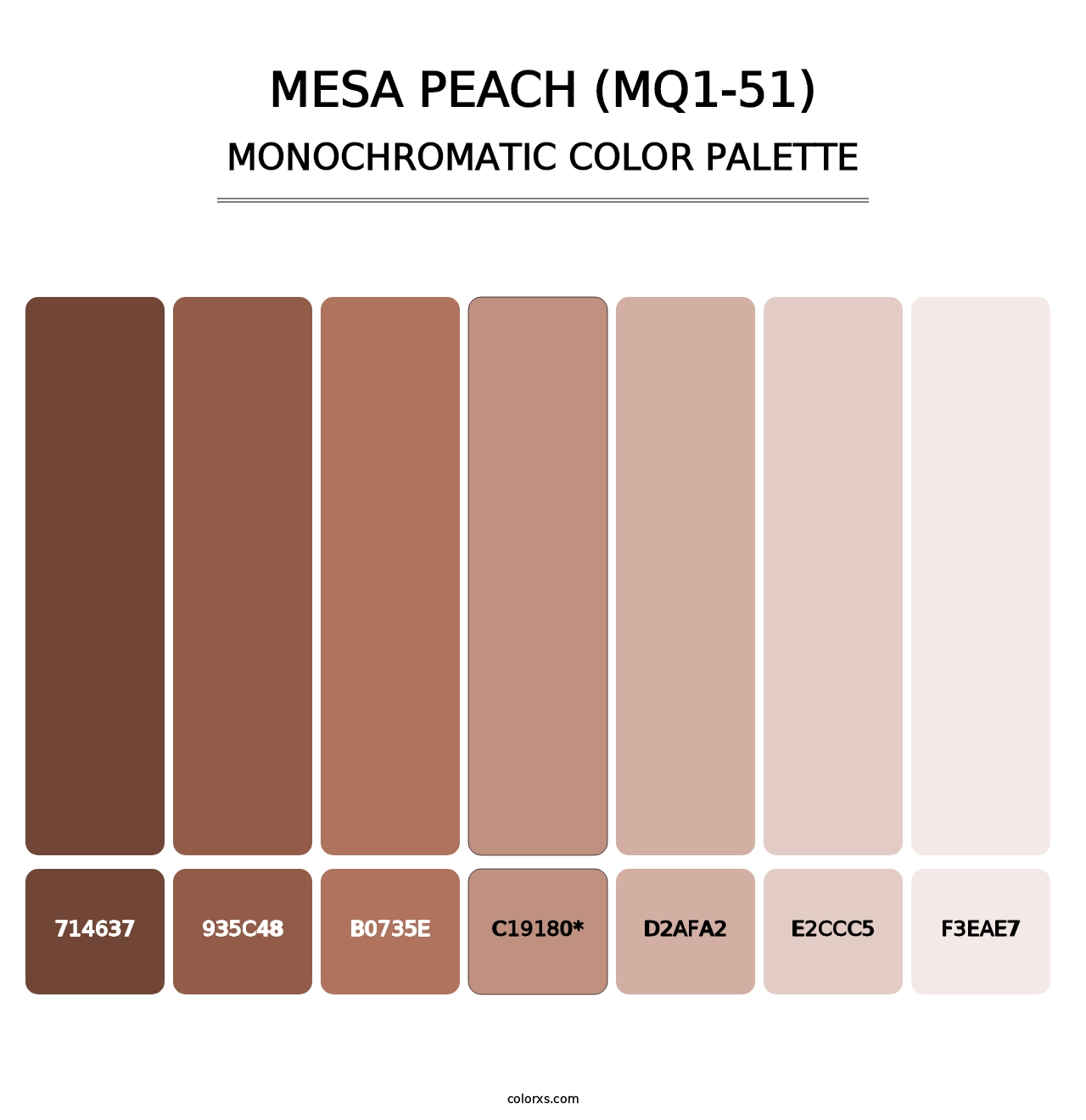 Mesa Peach (MQ1-51) - Monochromatic Color Palette