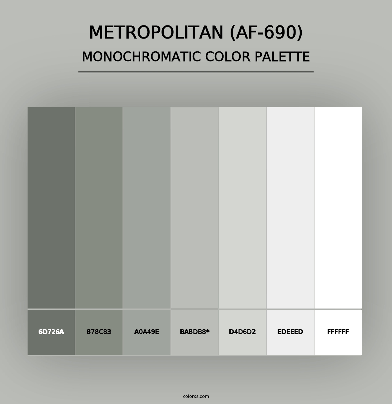 Metropolitan (AF-690) - Monochromatic Color Palette