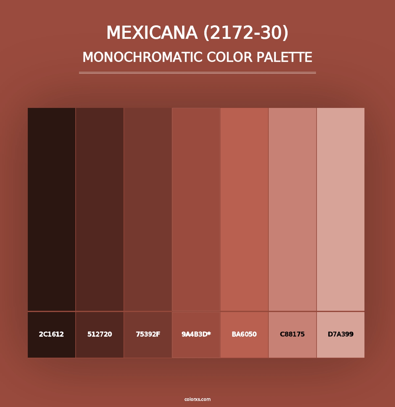 Mexicana (2172-30) - Monochromatic Color Palette