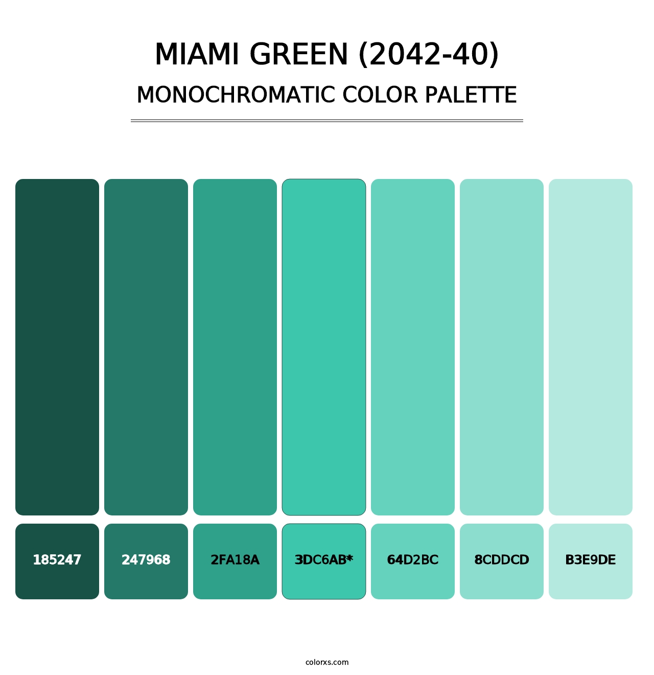 Miami Green (2042-40) - Monochromatic Color Palette