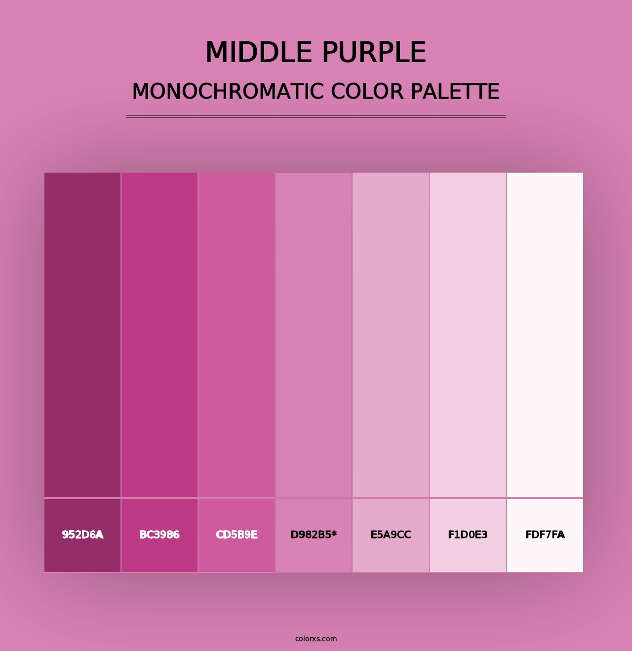 Middle Purple - Monochromatic Color Palette