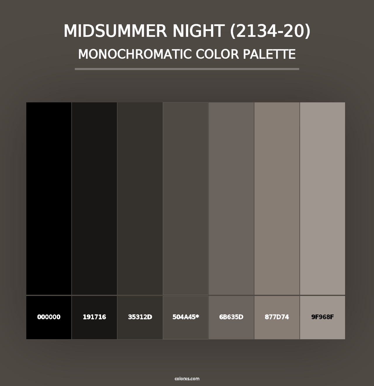 Midsummer Night (2134-20) - Monochromatic Color Palette