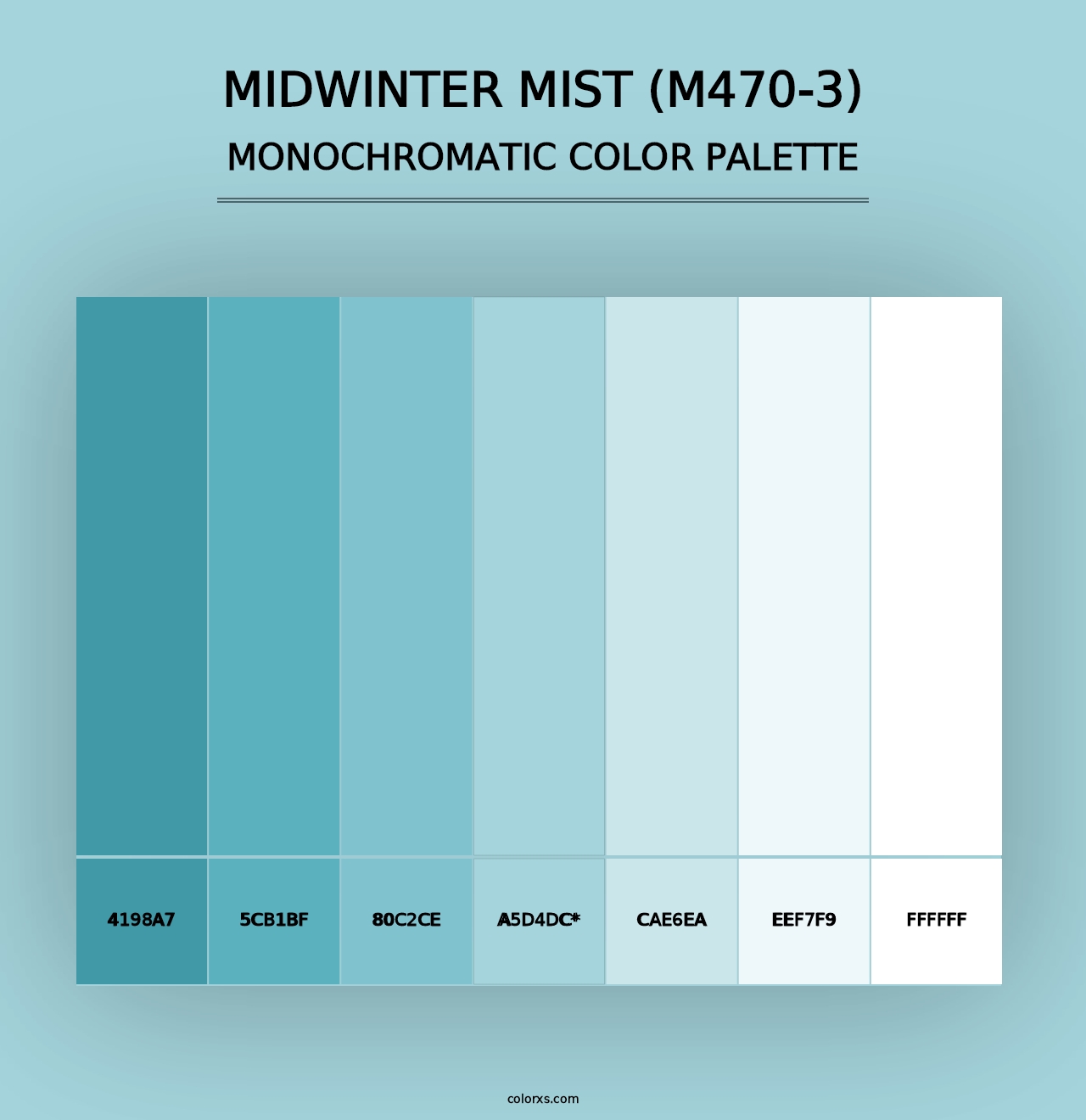 Midwinter Mist (M470-3) - Monochromatic Color Palette