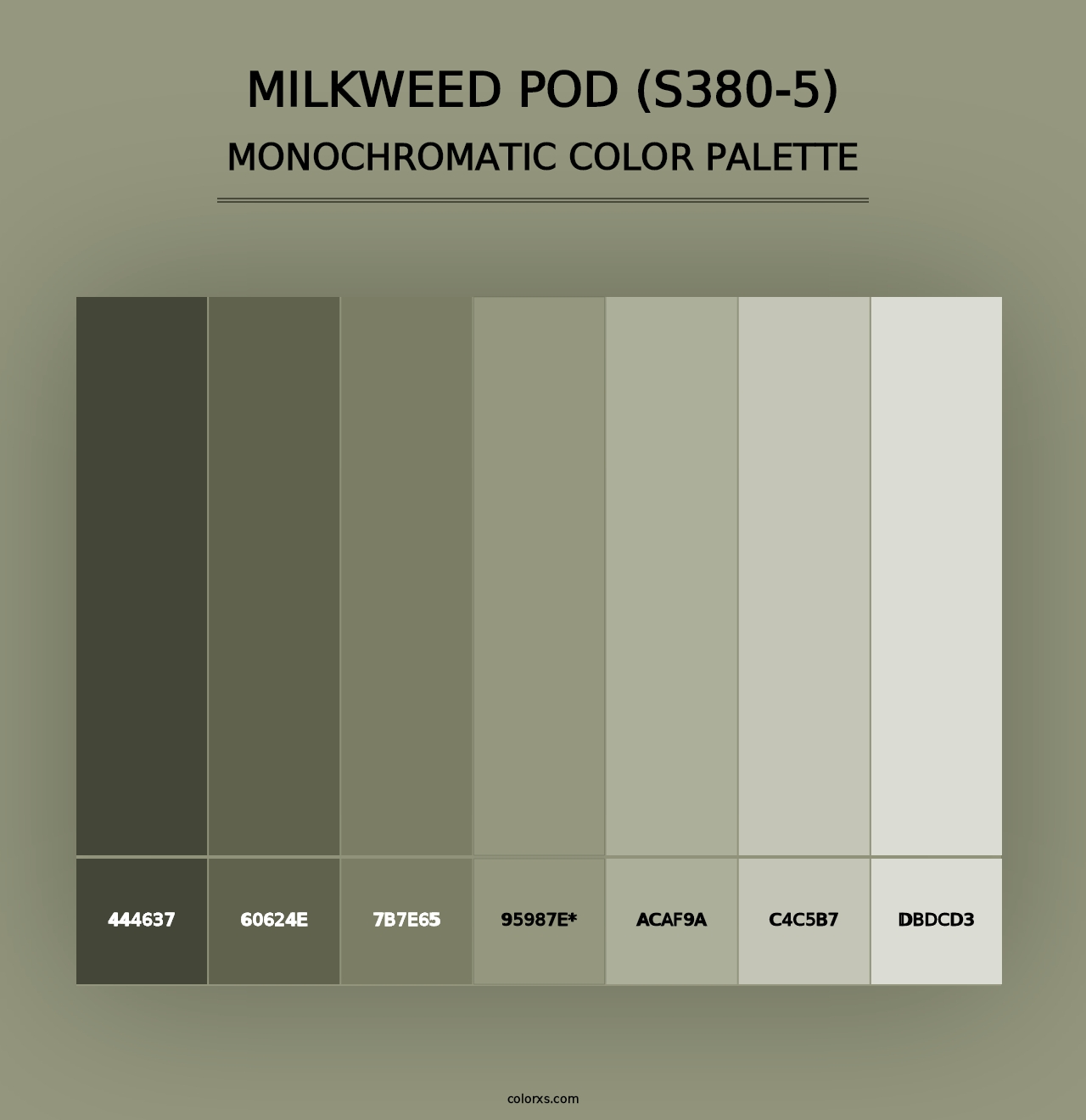 Milkweed Pod (S380-5) - Monochromatic Color Palette