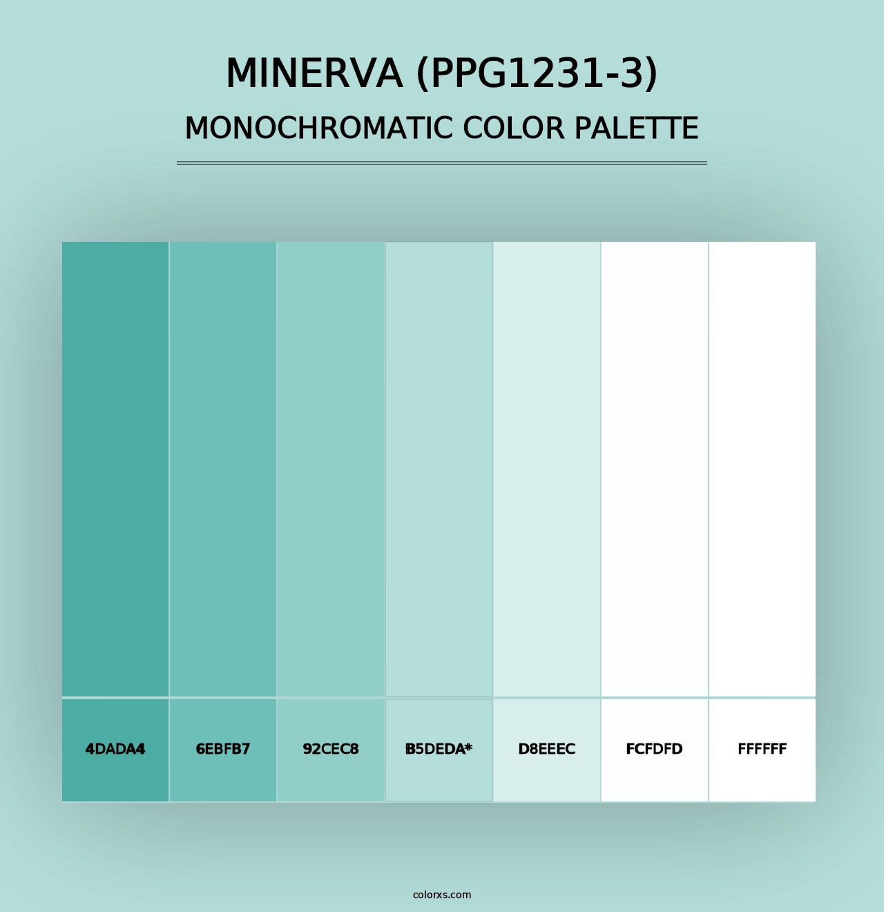 Minerva (PPG1231-3) - Monochromatic Color Palette