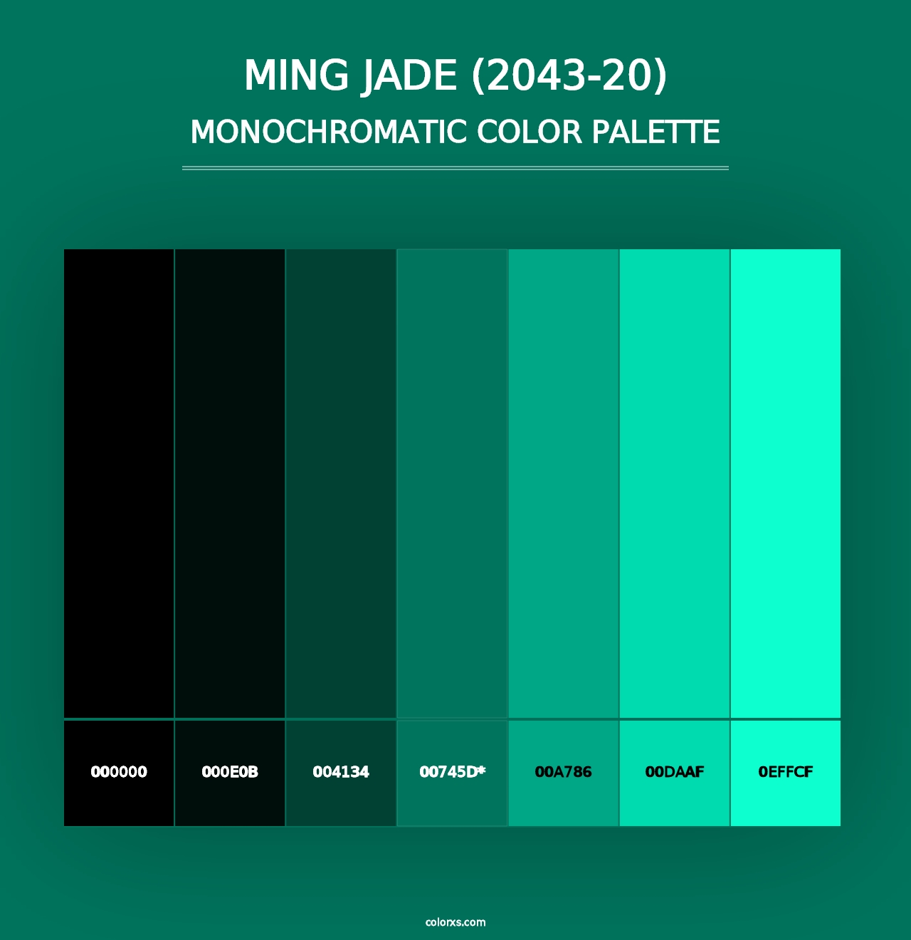 Ming Jade (2043-20) - Monochromatic Color Palette