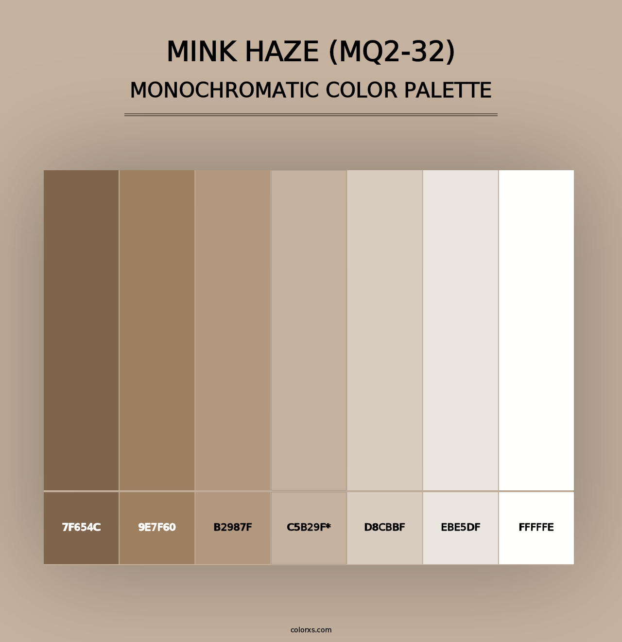 Mink Haze (MQ2-32) - Monochromatic Color Palette