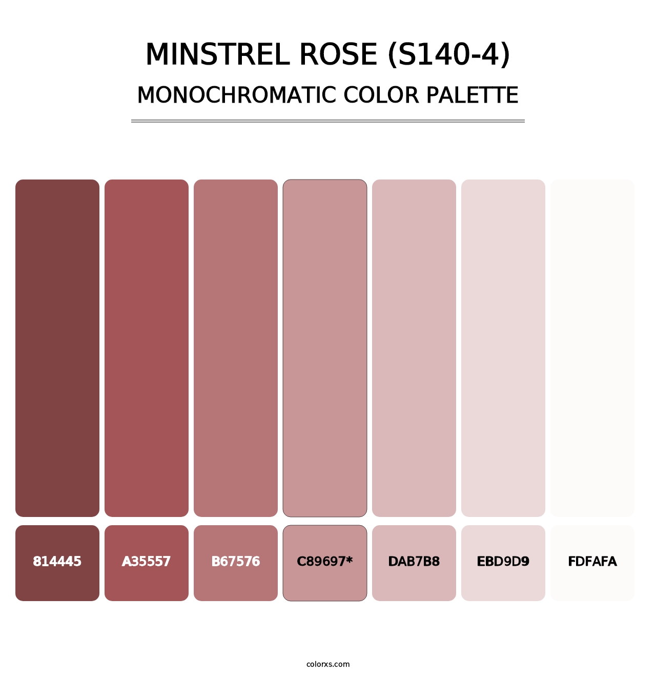 Minstrel Rose (S140-4) - Monochromatic Color Palette