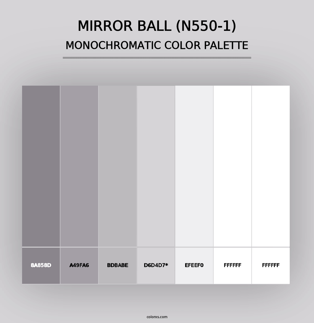 Mirror Ball (N550-1) - Monochromatic Color Palette