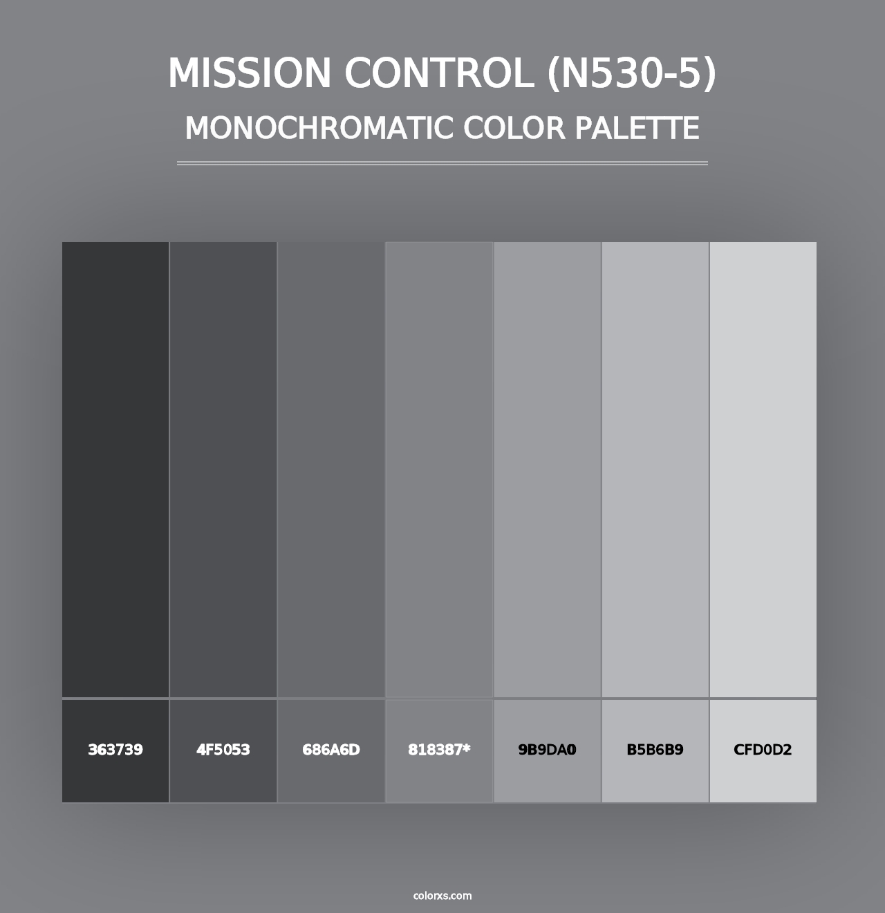 Mission Control (N530-5) - Monochromatic Color Palette