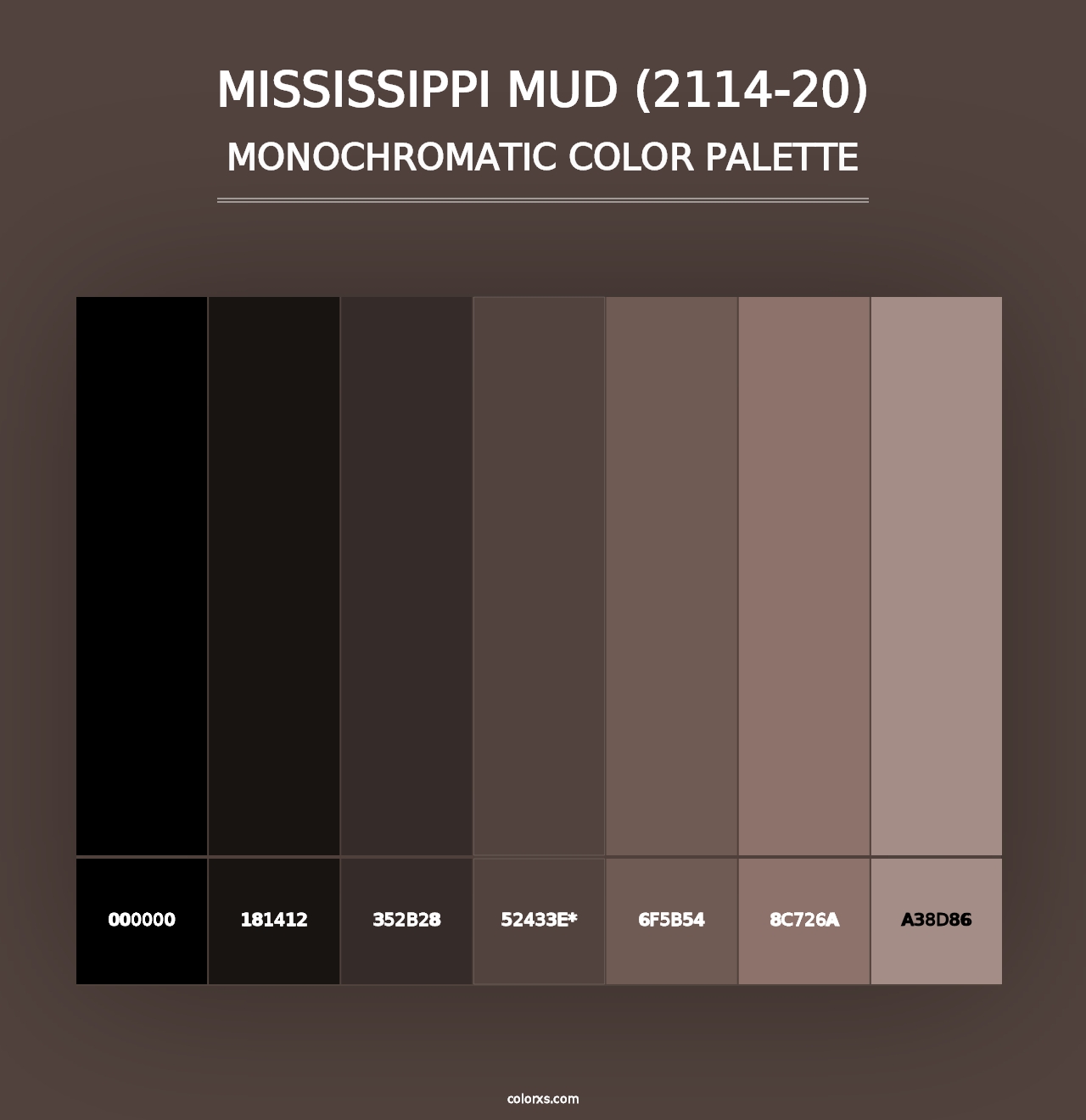 Mississippi Mud (2114-20) - Monochromatic Color Palette