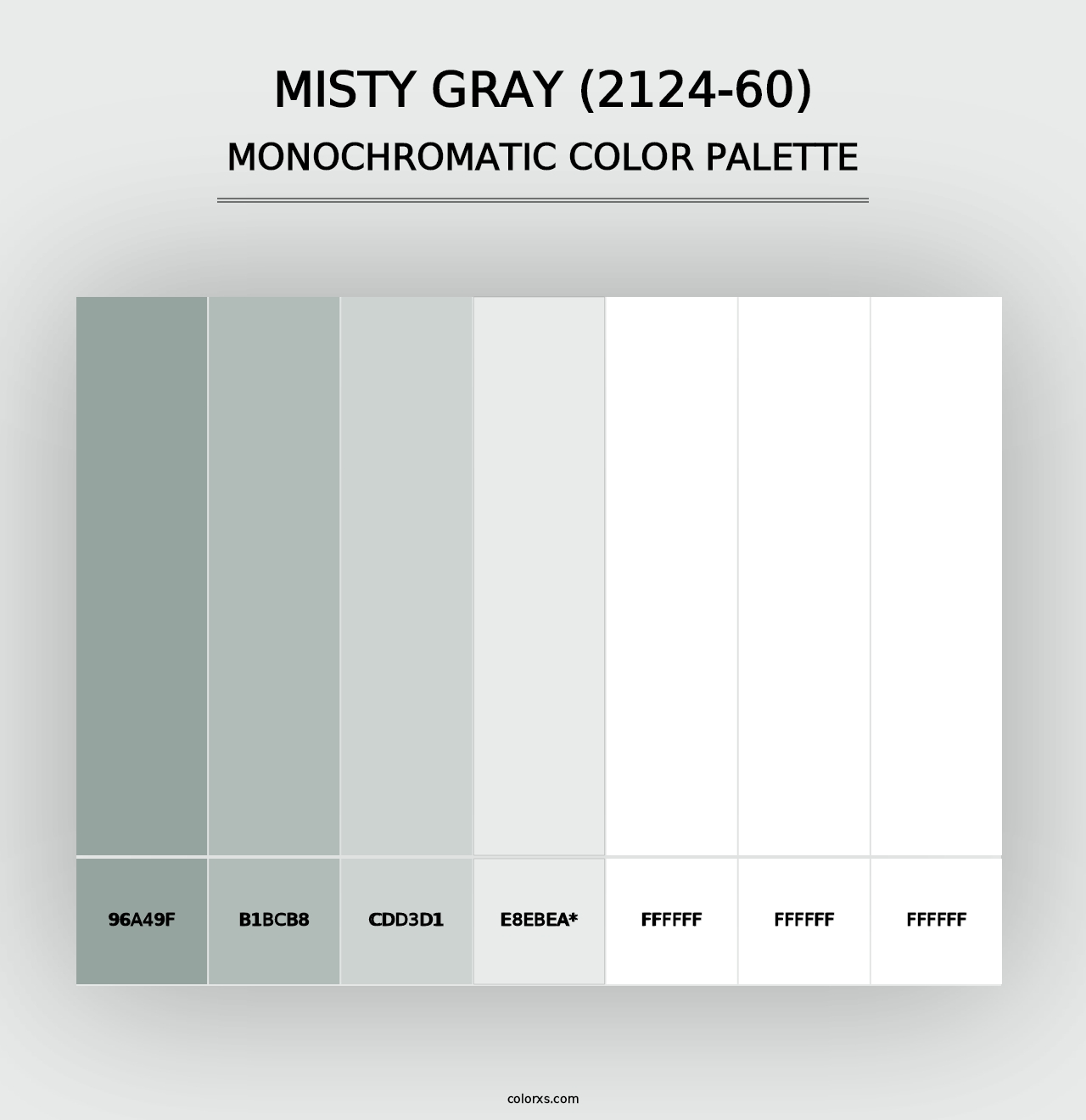 Misty Gray (2124-60) - Monochromatic Color Palette