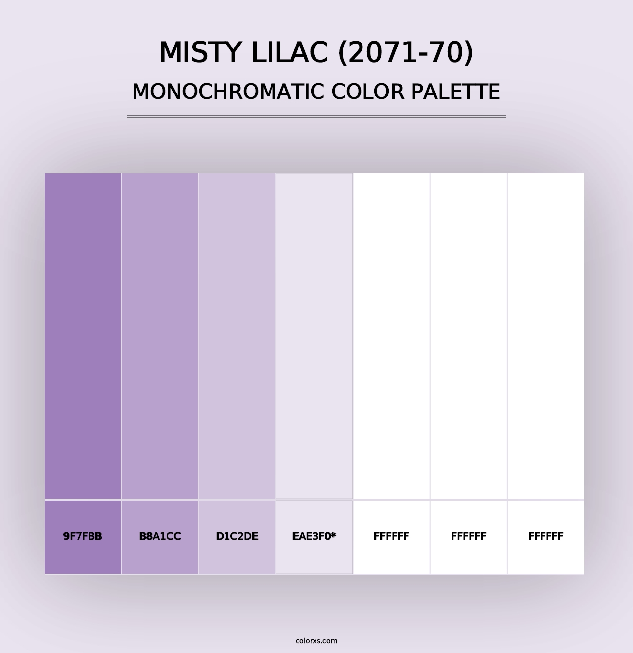 Misty Lilac (2071-70) - Monochromatic Color Palette