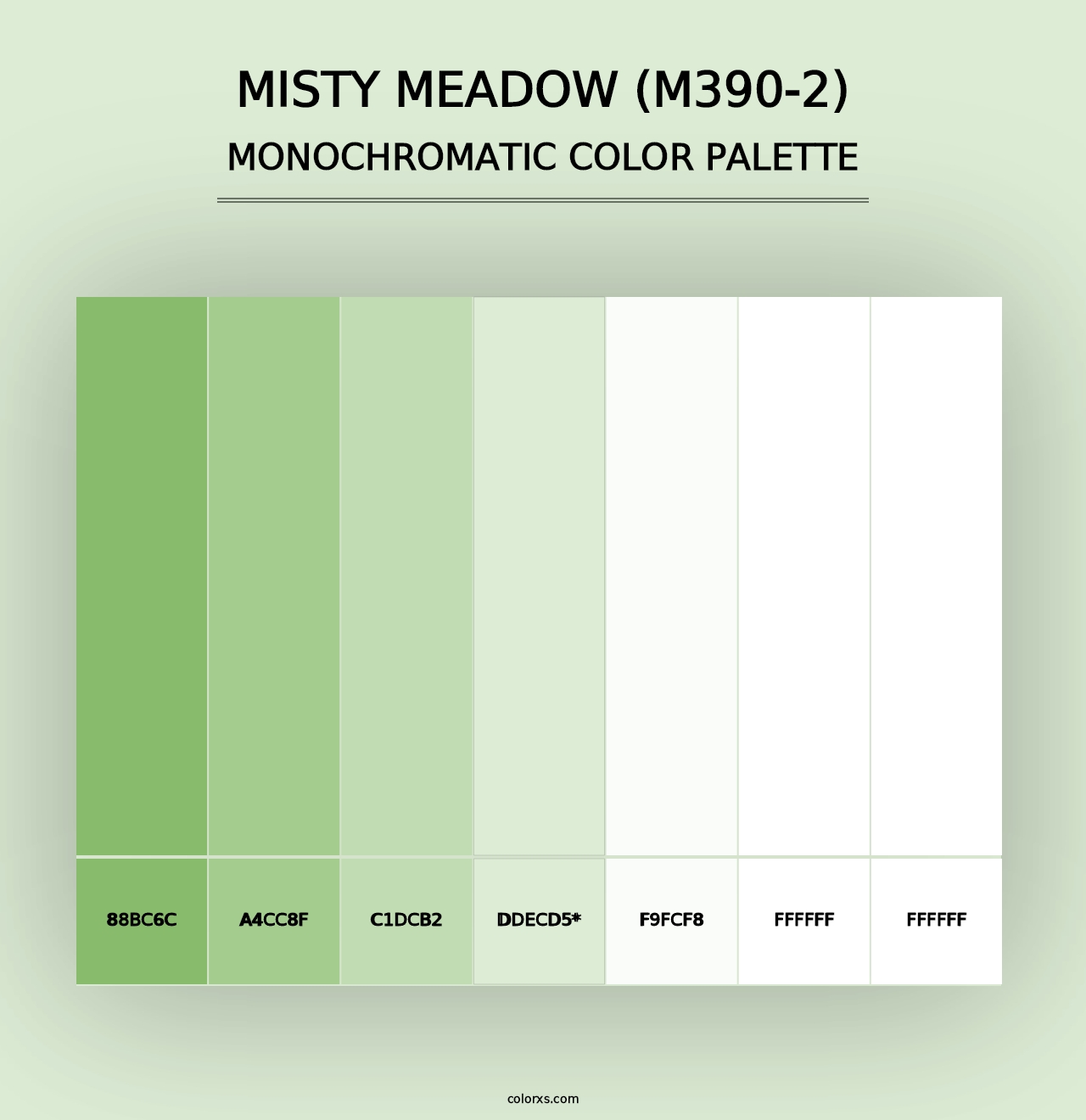 Misty Meadow (M390-2) - Monochromatic Color Palette