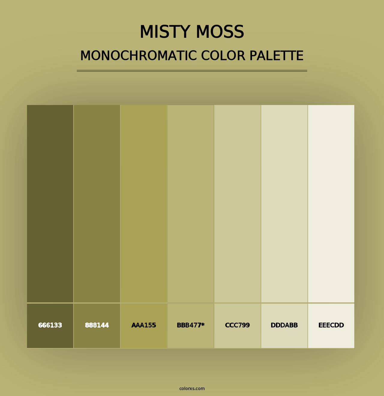 Misty Moss - Monochromatic Color Palette