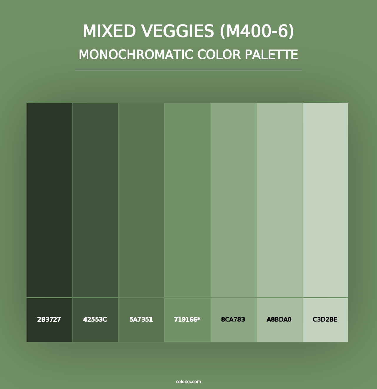 Mixed Veggies (M400-6) - Monochromatic Color Palette